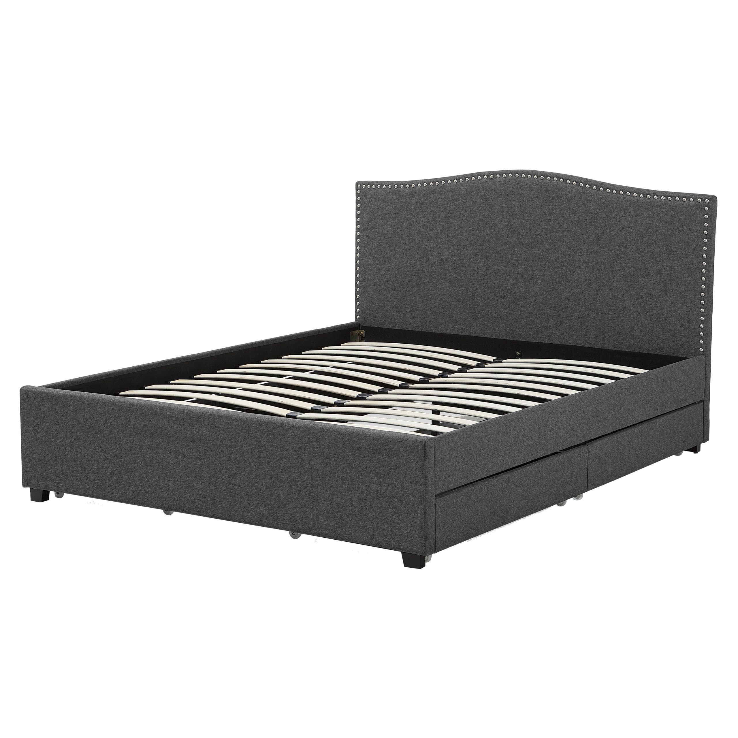 beliani-polsterbett-160x200-grau-mit-bettkasten-schubladen image 8
