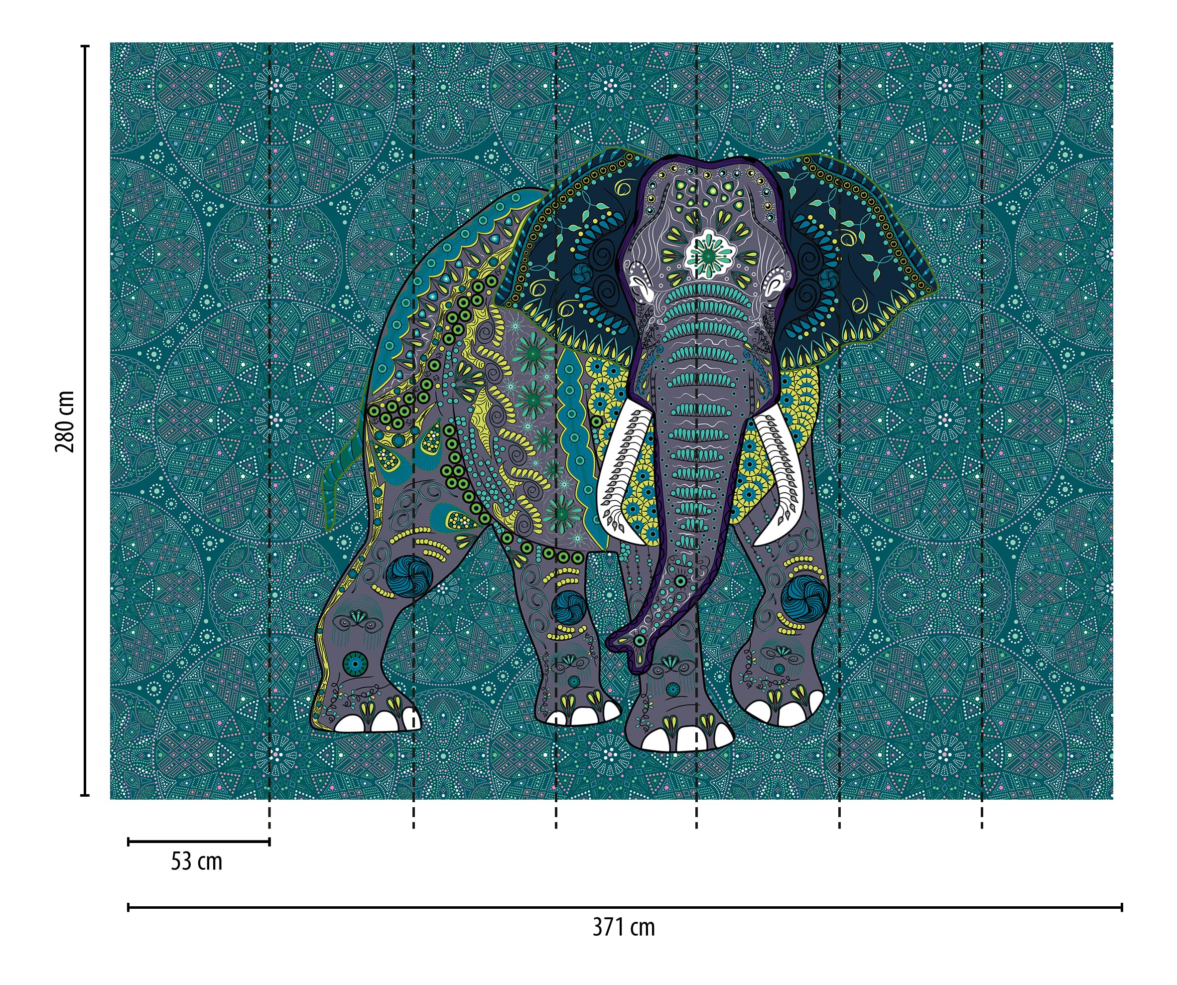 a-s-cr-ation-fototapeten-the-wall-382621-fototapete-elefant-blau image 4