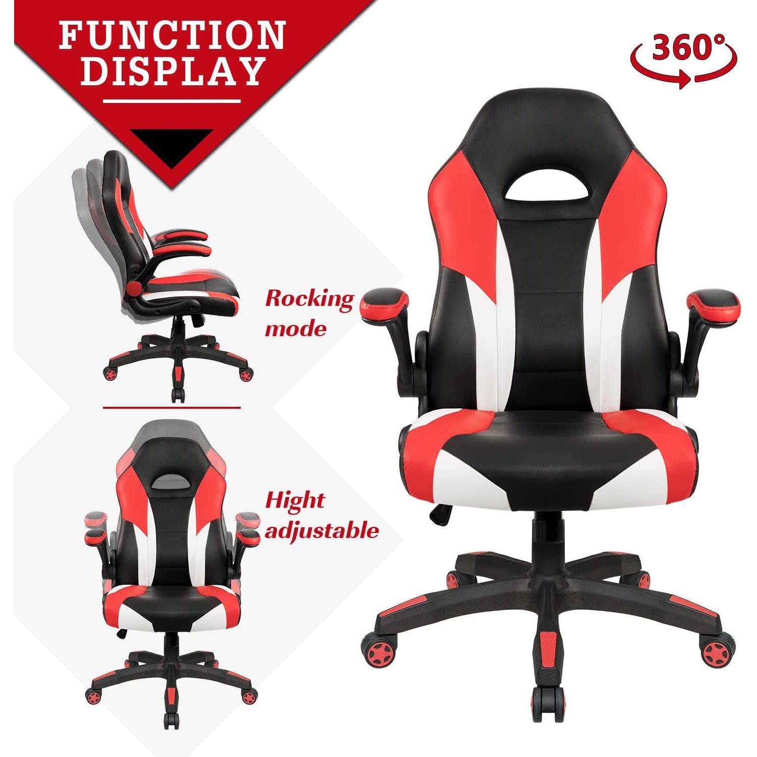 homall-gaming-chair-gamer-stuhl-blau-kunstleder-hoch image 5