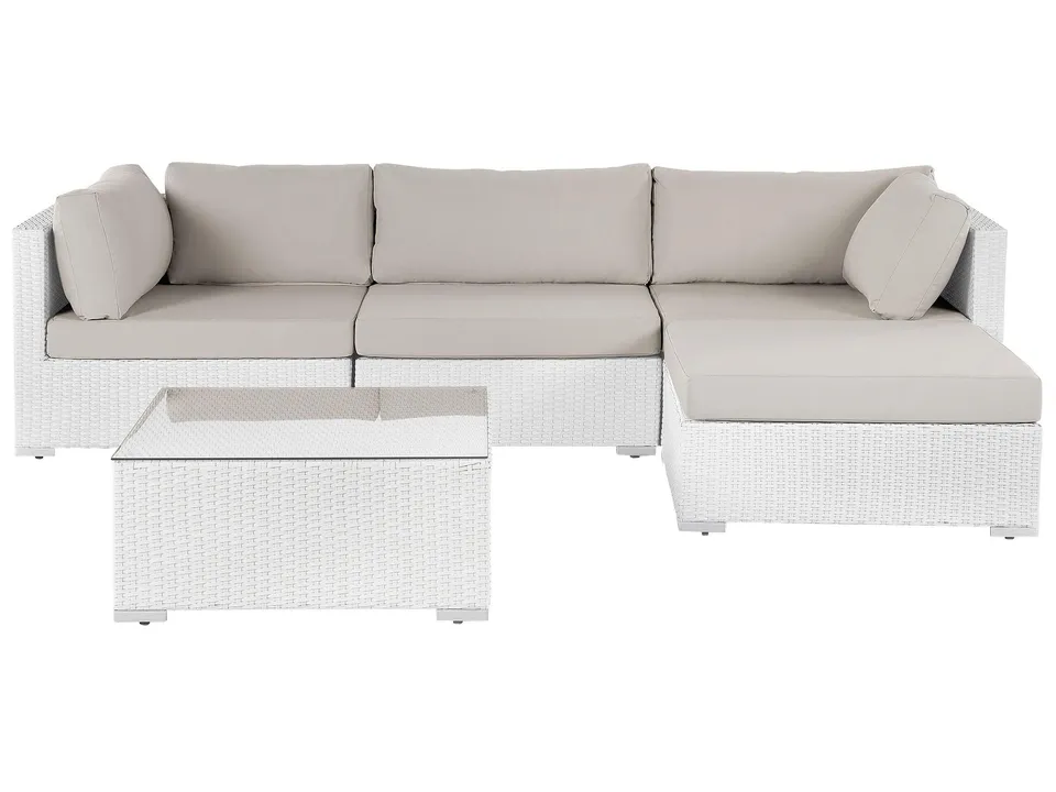 beliani-sano-ii-lounge-set-rattan-wei-sandbeige-links-4-teilig image 1