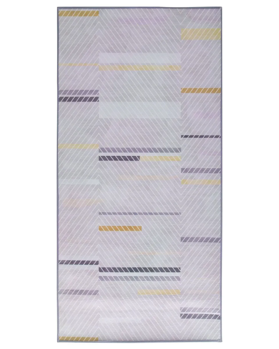beliani-ergenli-teppich-grau-gelb-80x150-streifen image 1