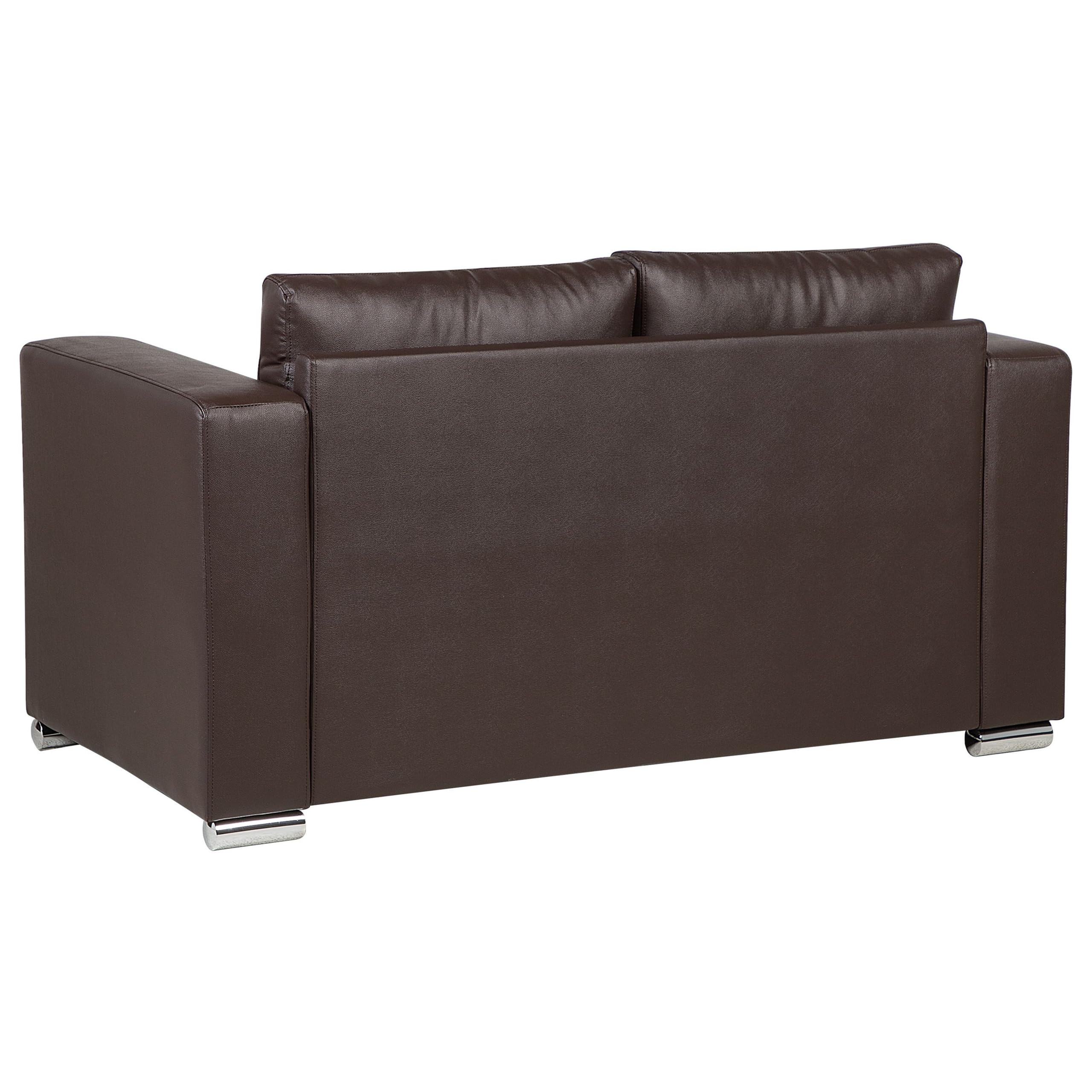 beliani-helsinki-2-sitzer-sofa-echtleder-braun-edelstahl image 5