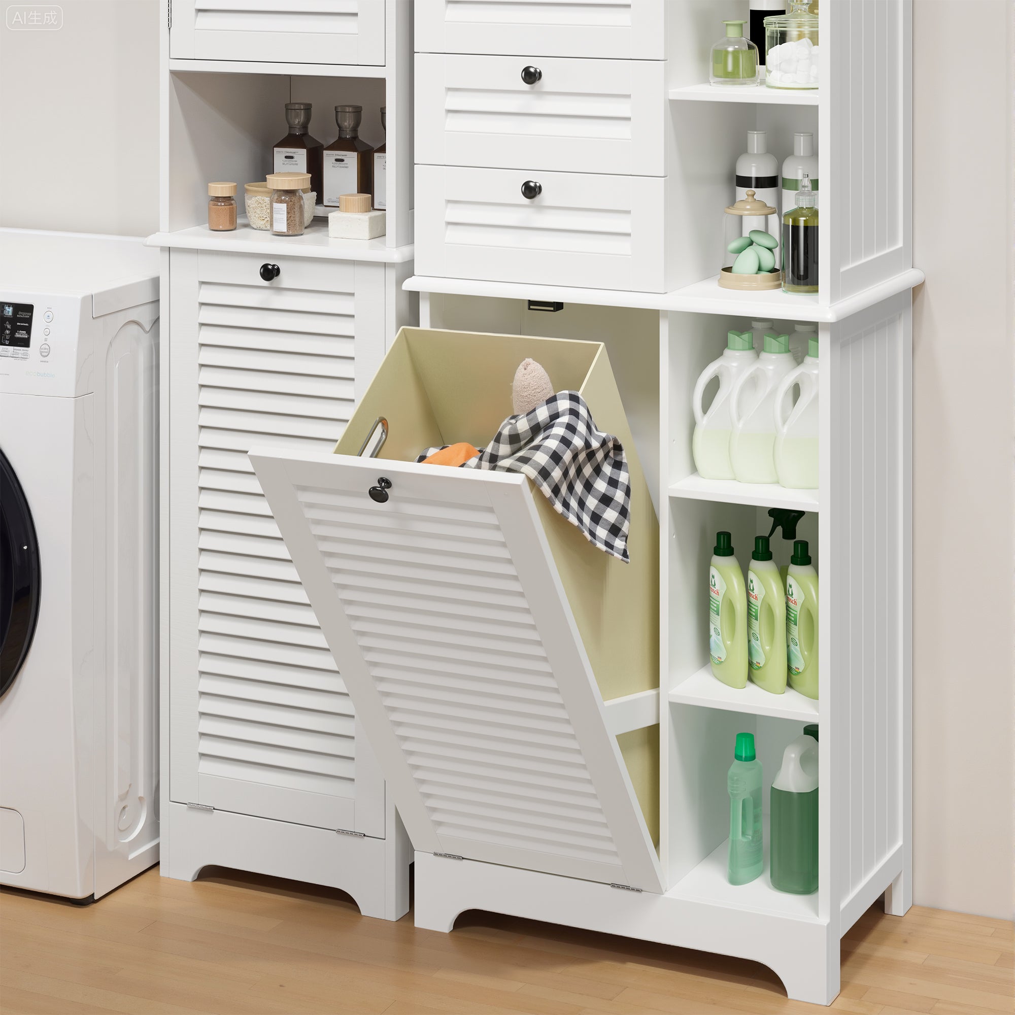 bealife-schr-nke-ap08-w-scheschrank-wei-60x37x170cm-korb image 5