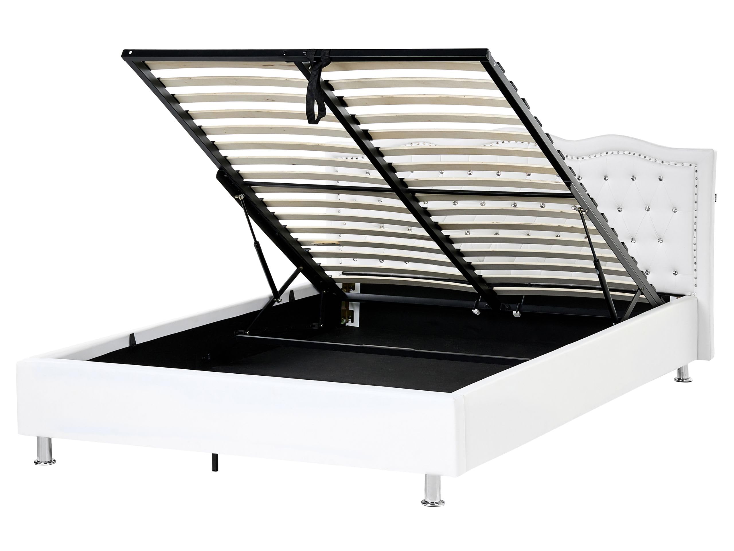 beliani-betten-metz-bett-160x200-wei-kunstleder image 1
