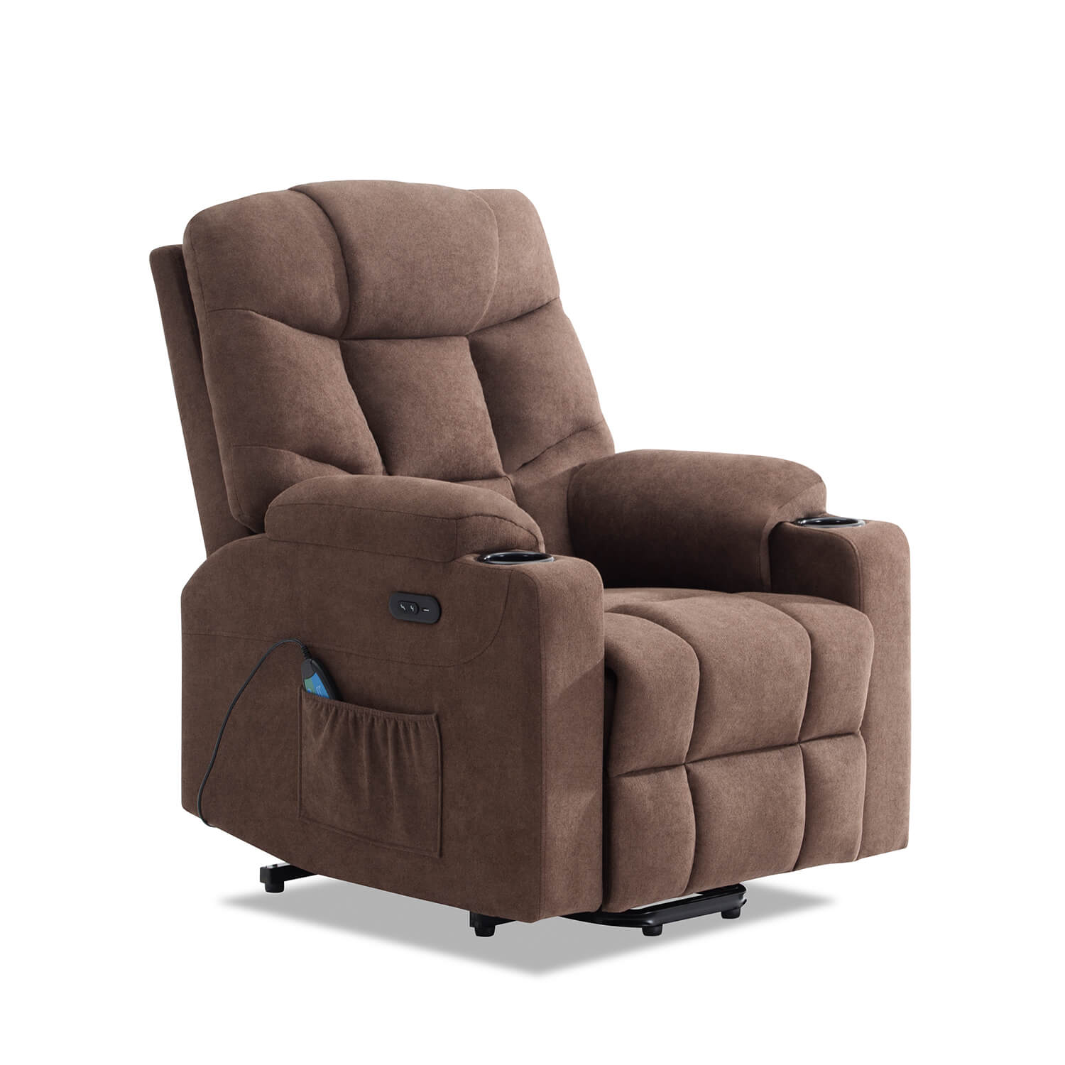 homall-recliner-chair-aufstehsessel-stoff-braun-w-rme image 2