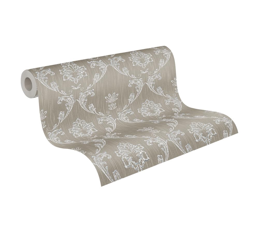 a-s-cr-ation-architects-paper-30658-3-vliestapete-braun-metallic-ornament image 4