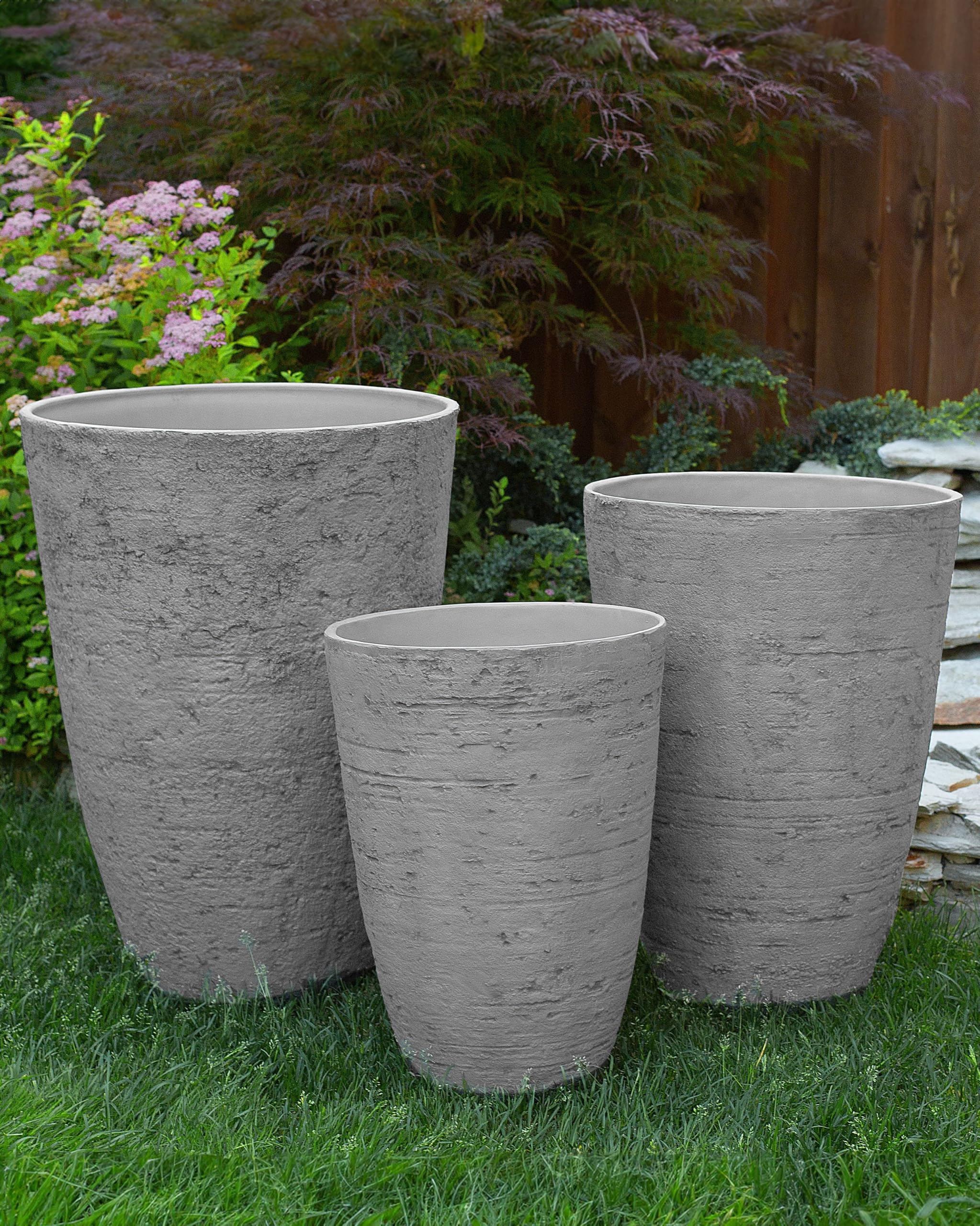 beliani-camia-blumentopf-2er-set-grau-rund-35x50-cm-stein image 2