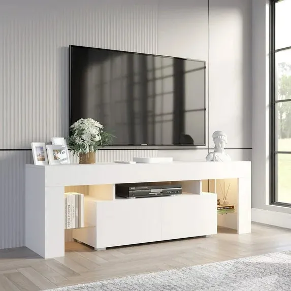 homall-tv-stand-tv-schrank-schwarz-70-zoll-mit-led image 1