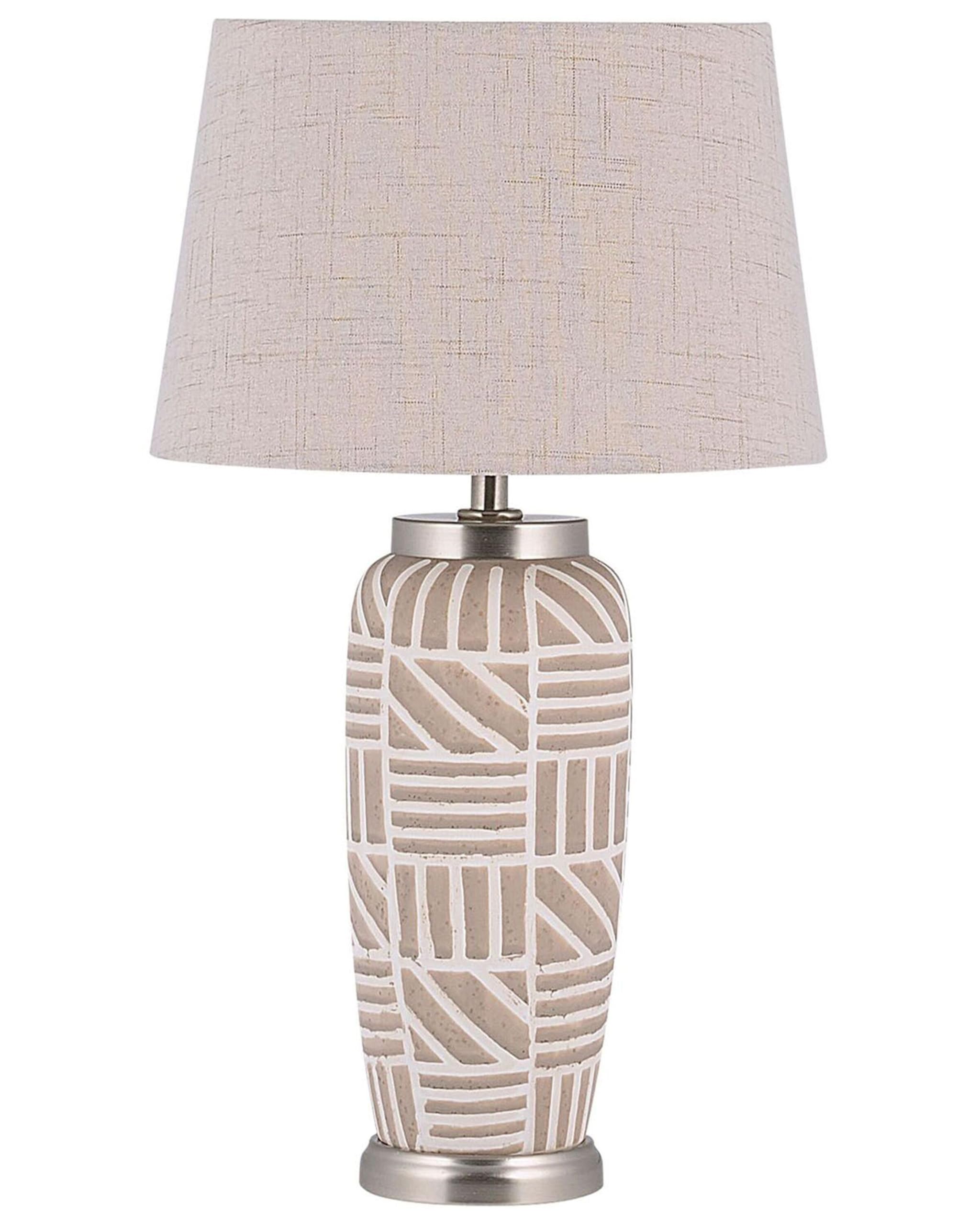 beliani-traisen-tischleuchte-beige-keramik-e27-48-cm image 1