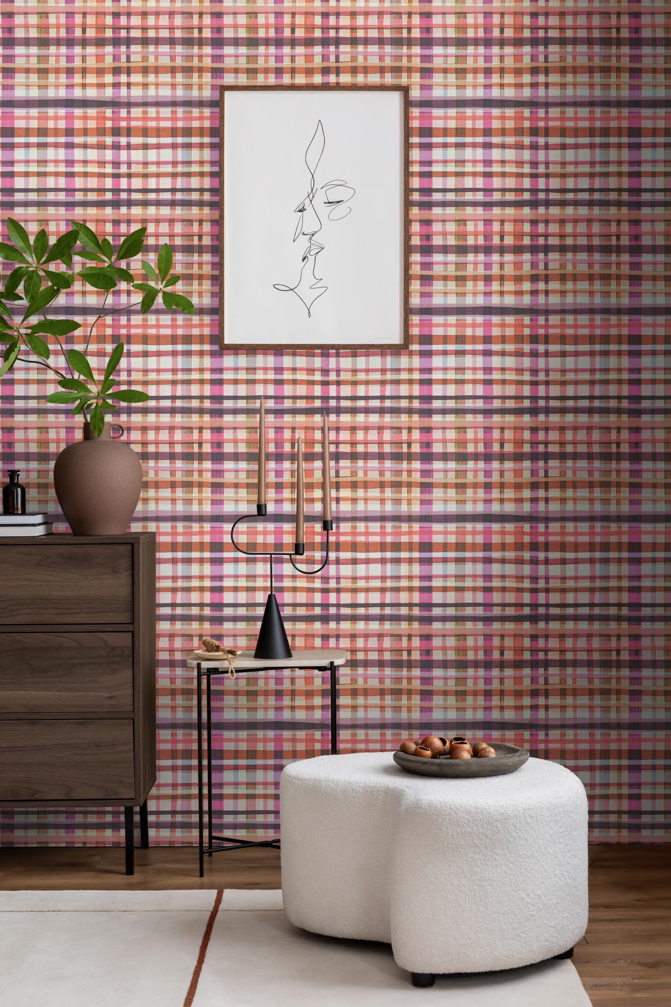 a-s-cr-ation-livingwalls-vliestapete-karo-beige-rosa-782241 image 6