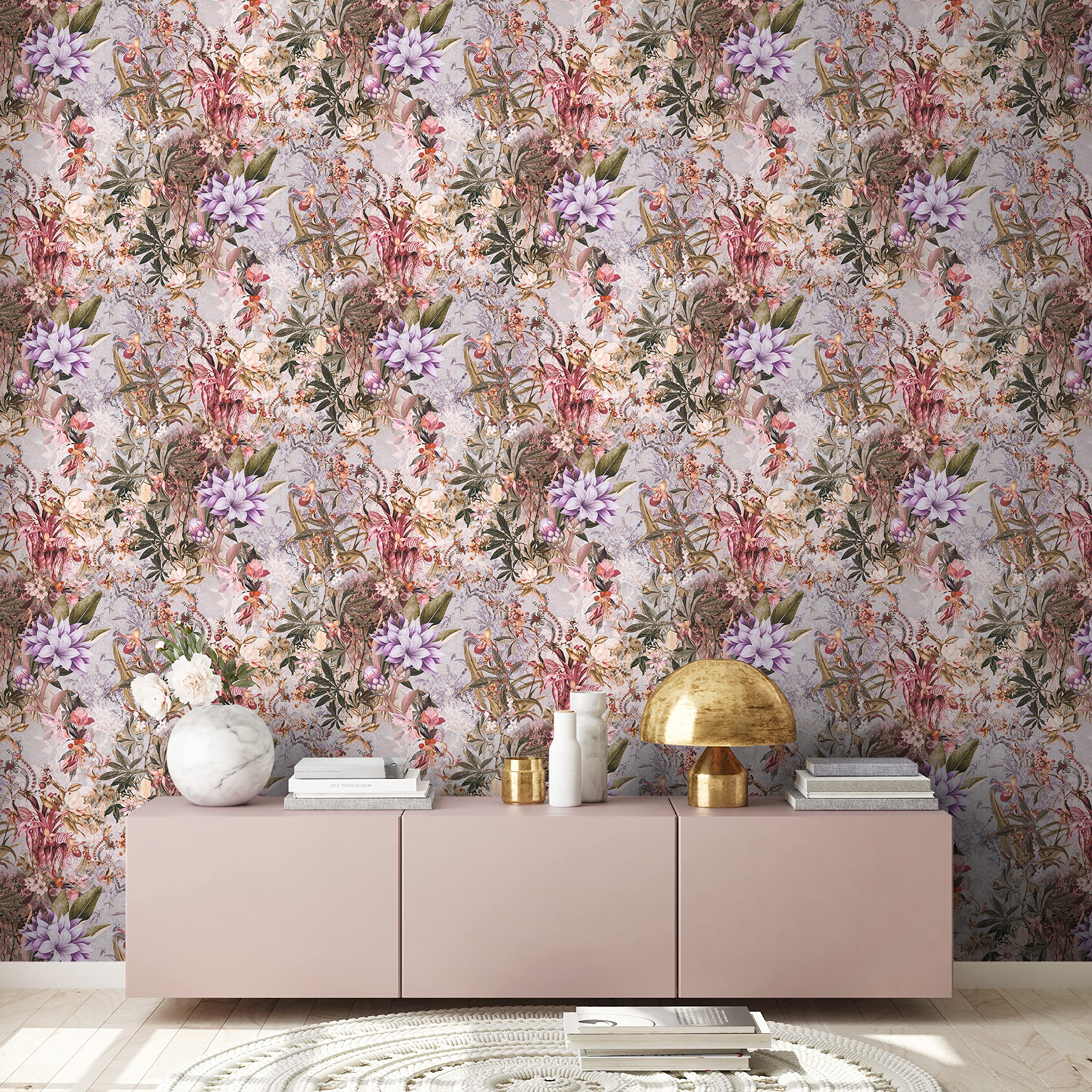 a-s-cr-ation-dream-flowery-381773-blumentapete-lila-vlies image 5