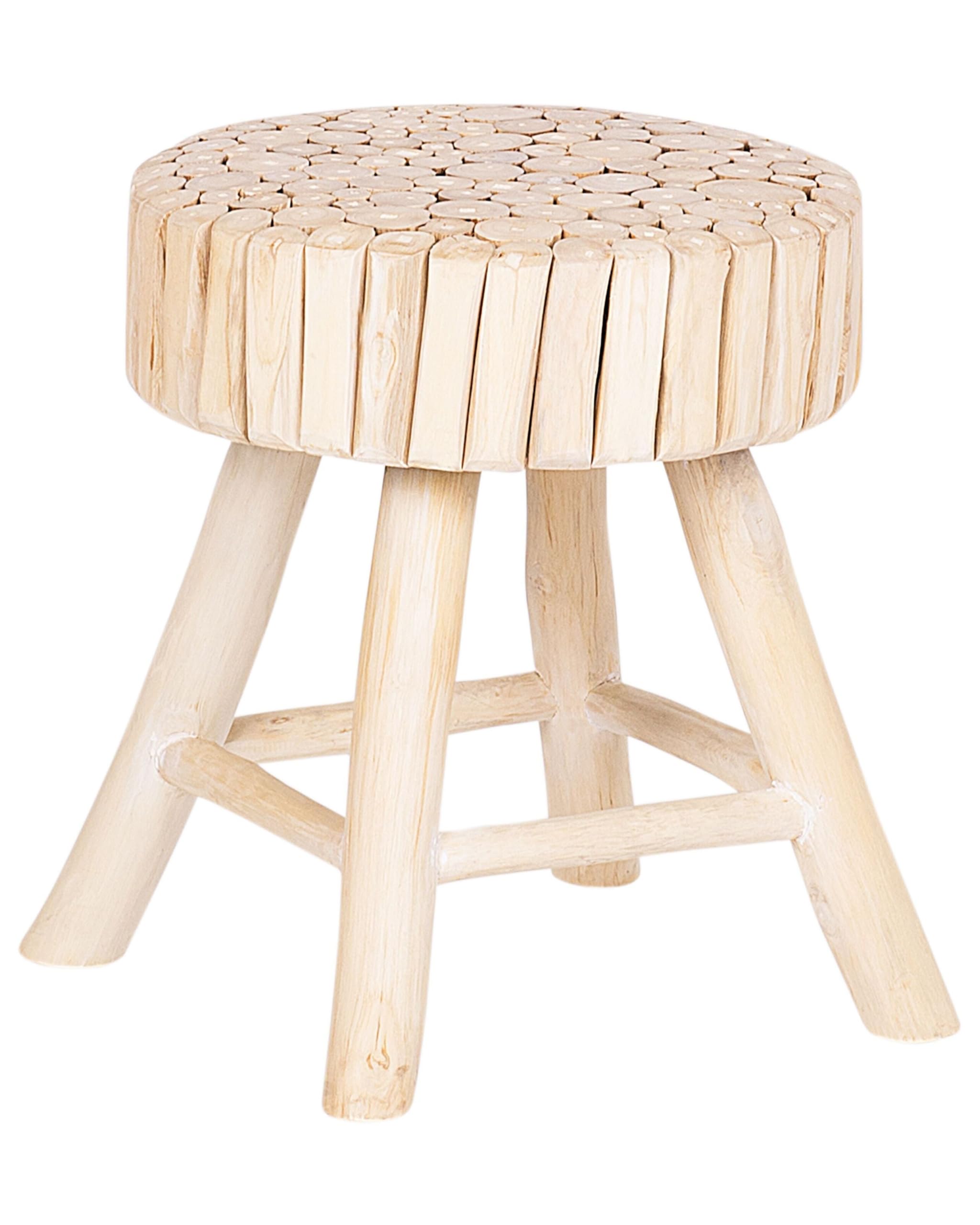beliani-nampa-hocker-35x35x40-cm-hellbraun-teak image 1