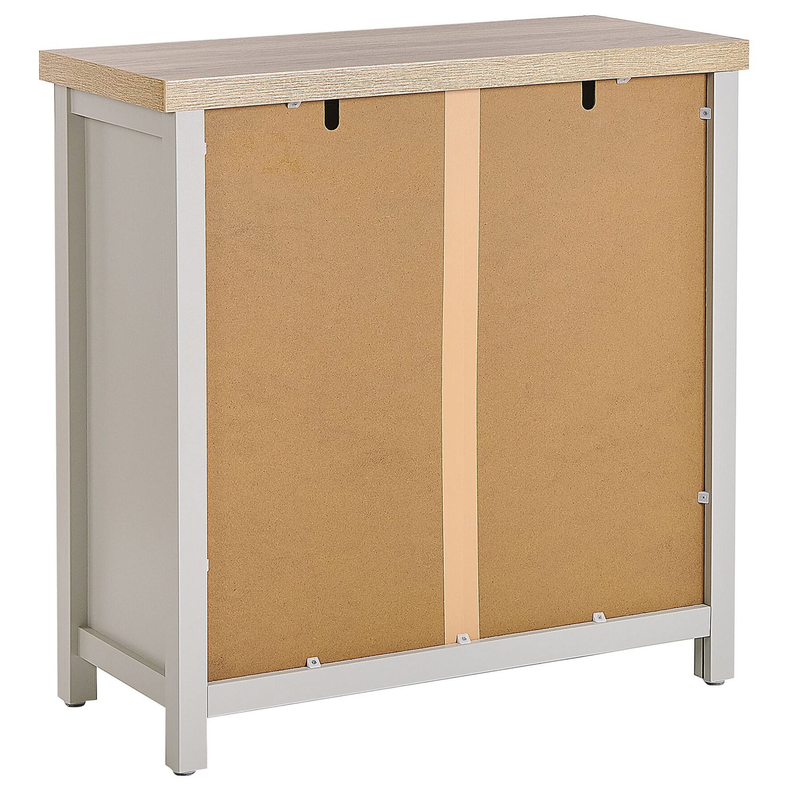 beliani-clio-sideboard-grau-kommode-2-schubladen-holz image 6