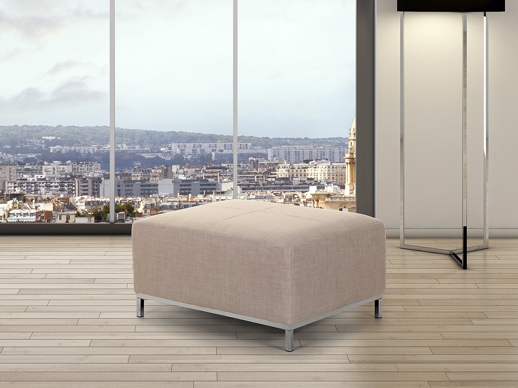 beliani-oslo-ottomane-95x71-stoff-beige-schaumstoff image 3