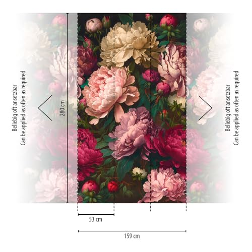 livingwalls-rosen-fototapete-rosa-pink-1-59x2-80m-vlies image 6