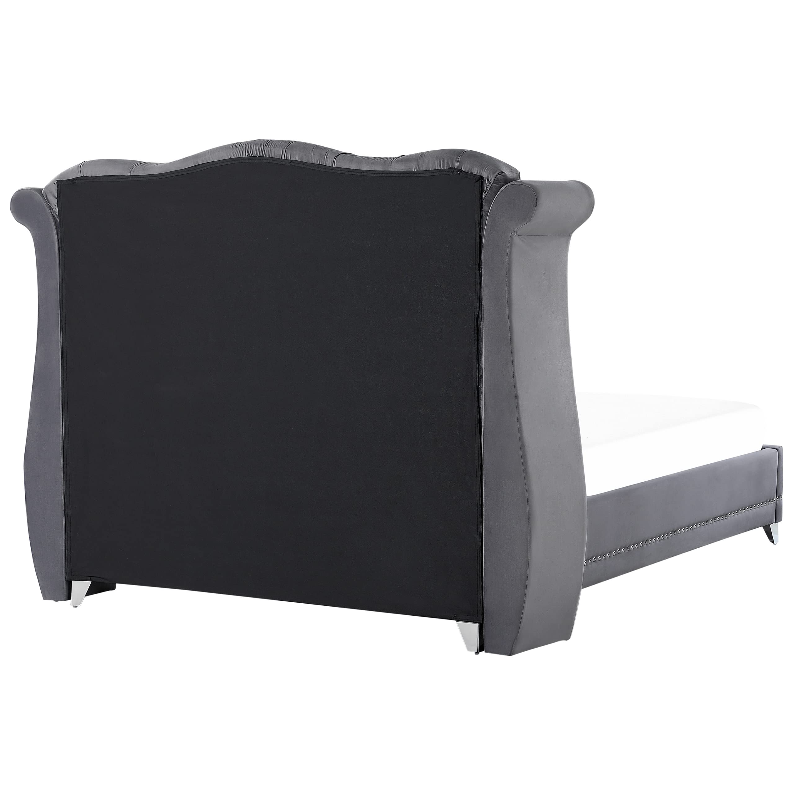 beliani-ayette-bett-180x200-grau-samt-chesterfield image 6