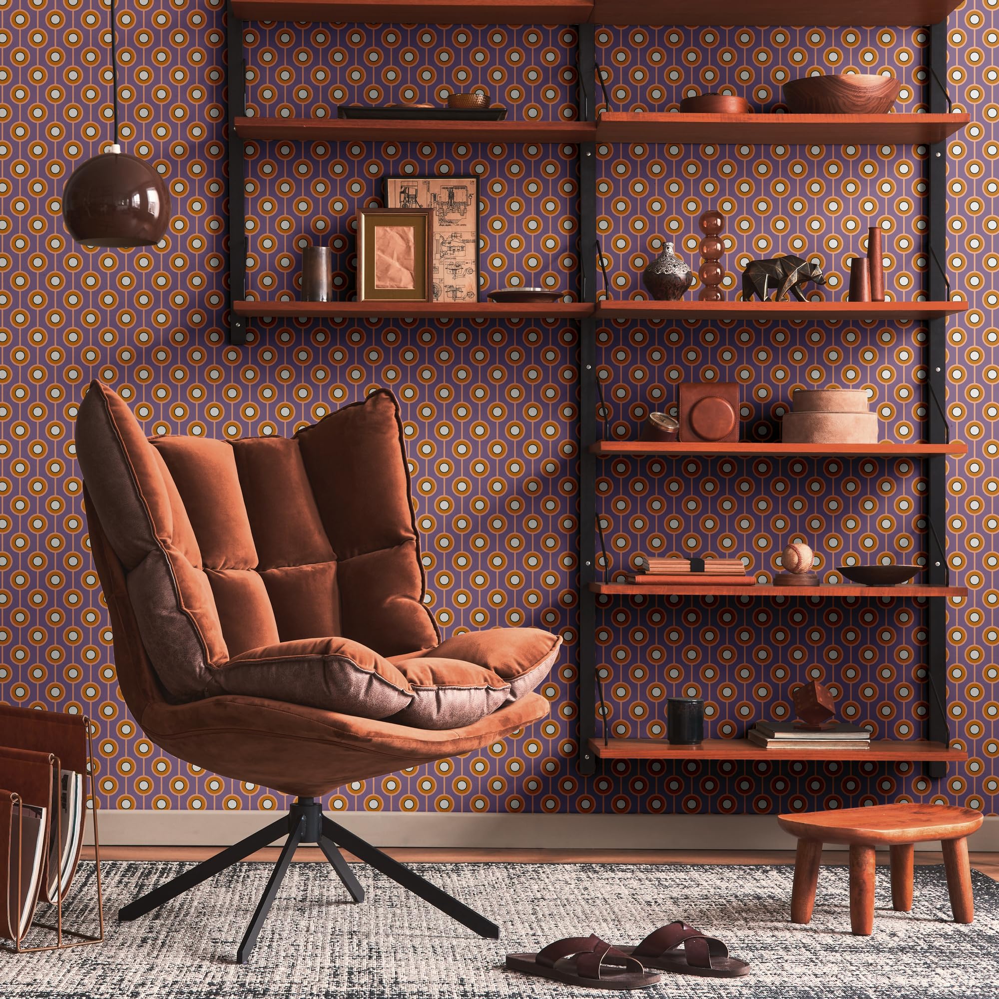 a-s-cr-ation-tapeten-retro-grafik-vliestapete-lila-orange-beige image 6