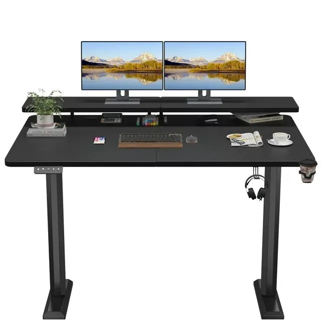 homall-standing-desk-schreibtisch-schwarz-55-zoll-elektrisch image 1