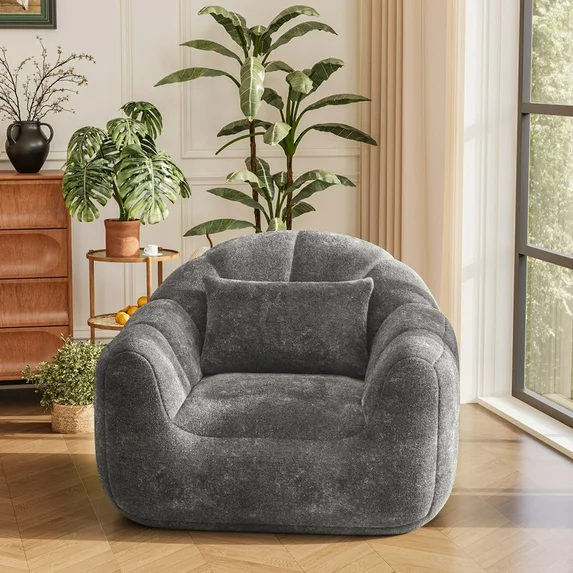homall-sofa-sitzsack-sessel-grau-xxl-mit-armlehnen-pl-sch image 7