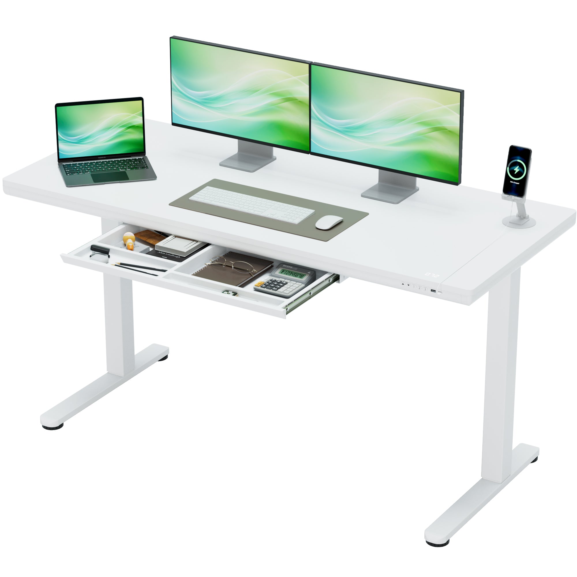 homall-standing-desk-schreibtisch-122cm-beige-h-henverstellbar image 8