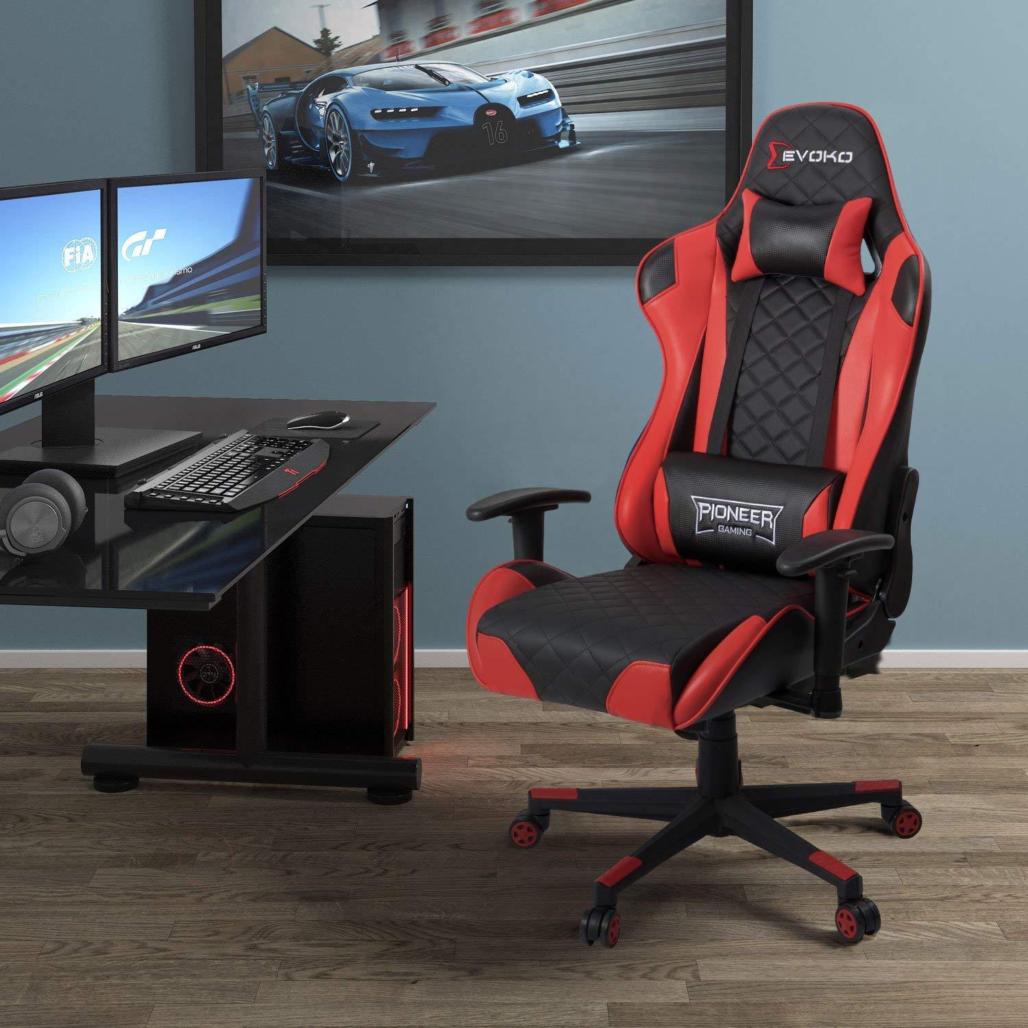 homall-pioneer-gaming-stuhl-kunstleder-rot-h-henverstellbar image 2