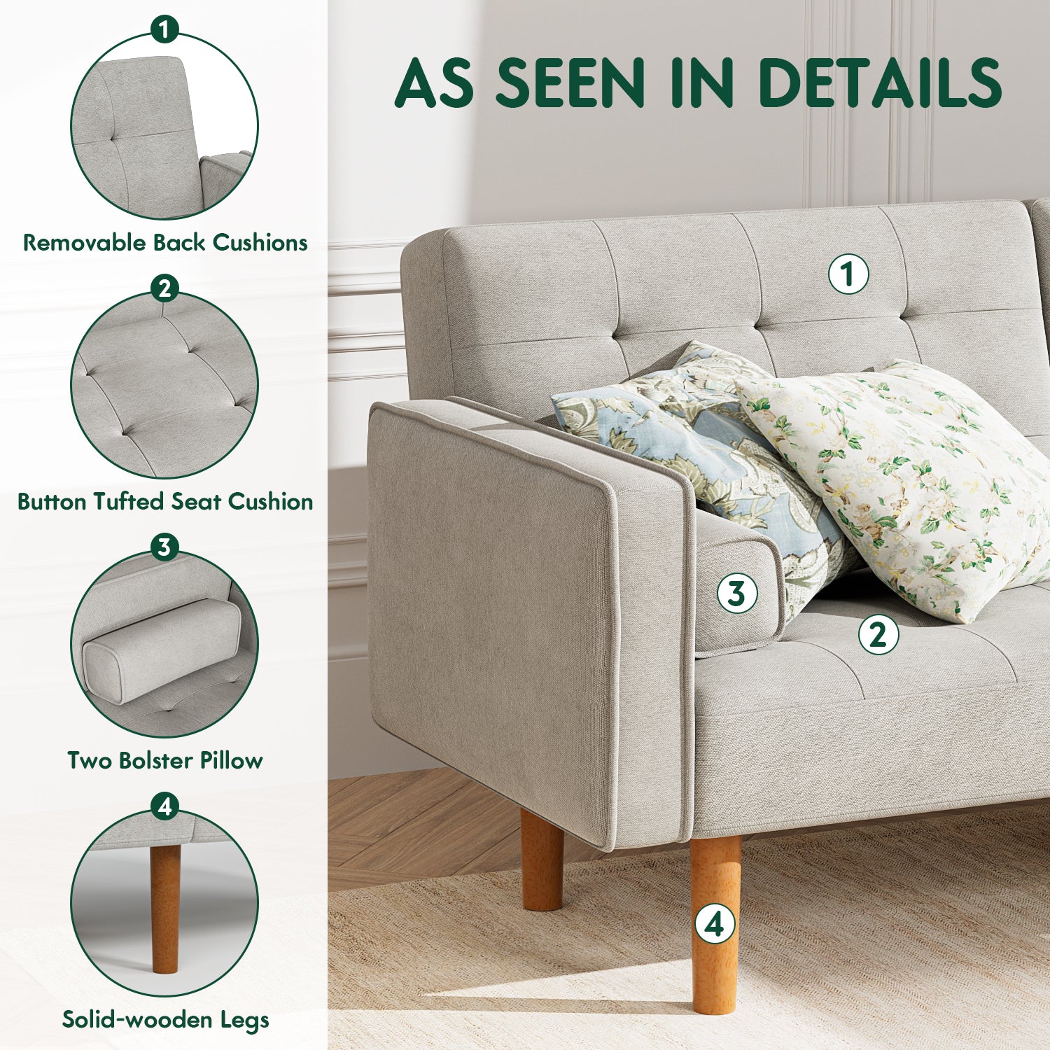 homall-recliner-chair-schlafsofa-grau-samt-188-cm image 3