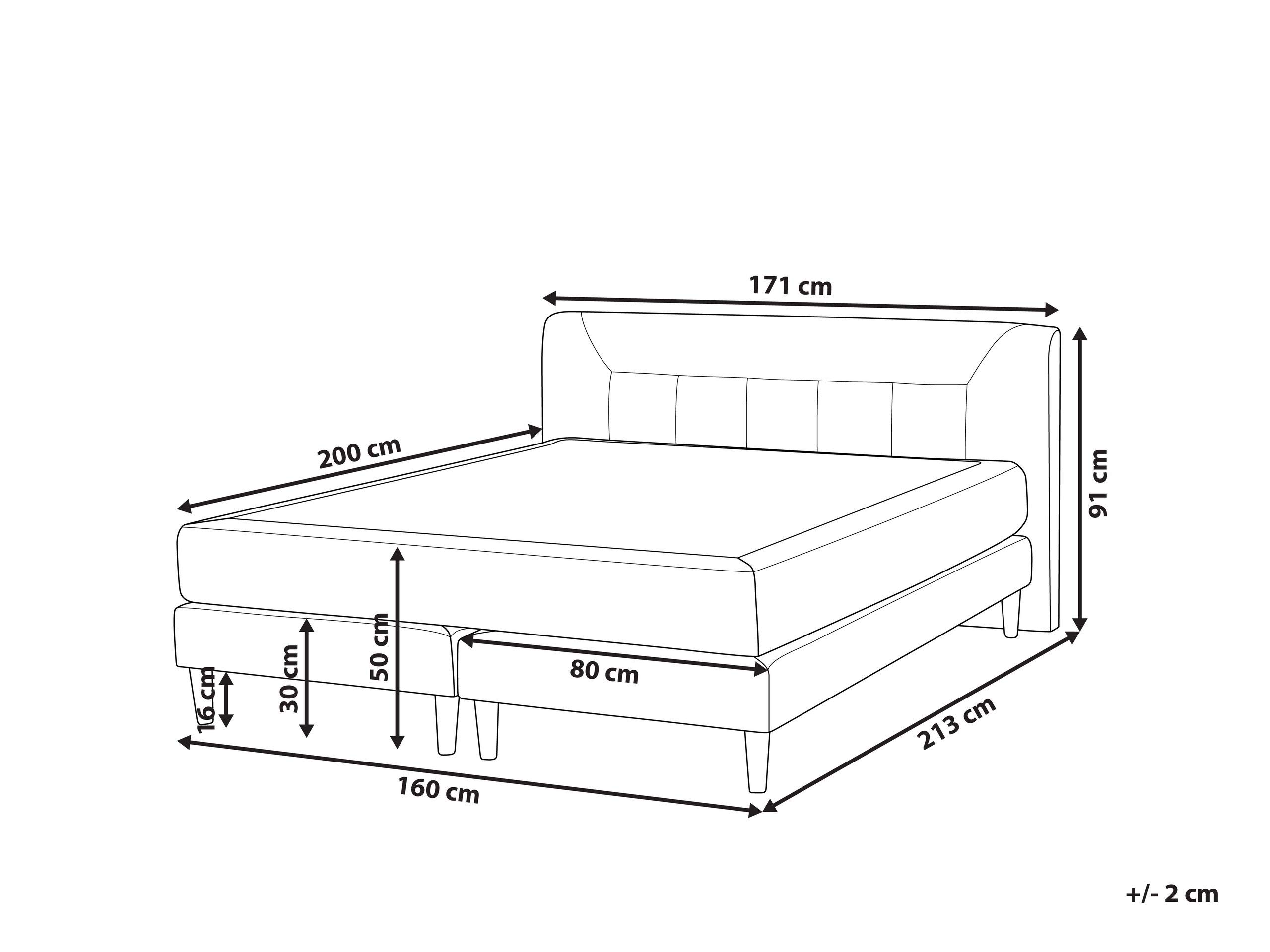 beliani-marquise-boxspringbett-160x200-samt-grau image 3