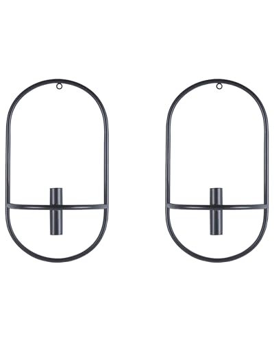 beliani-caviana-wandkerzenhalter-2er-set-schwarz-metall image 8