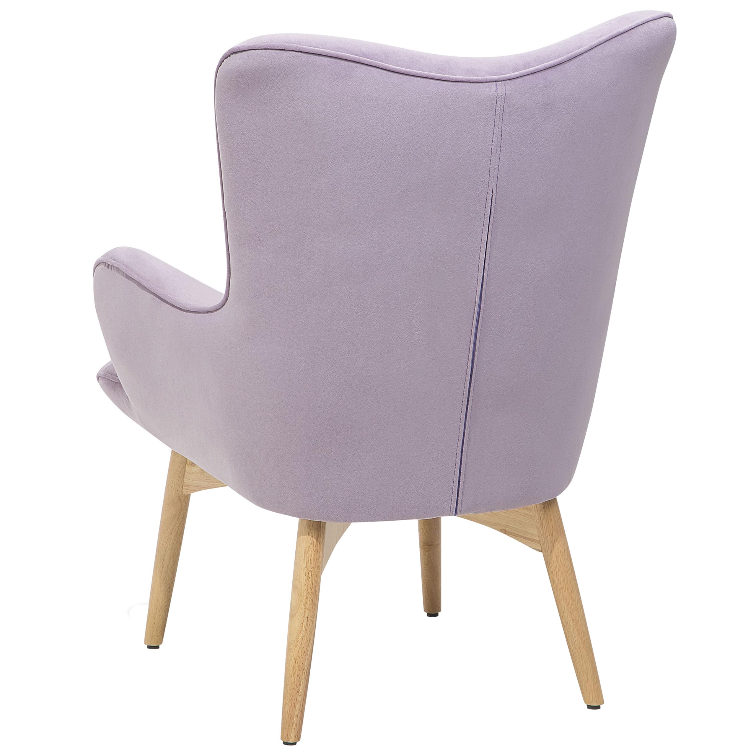 beliani-vejle-ohrensessel-mit-hocker-samt-violett image 7