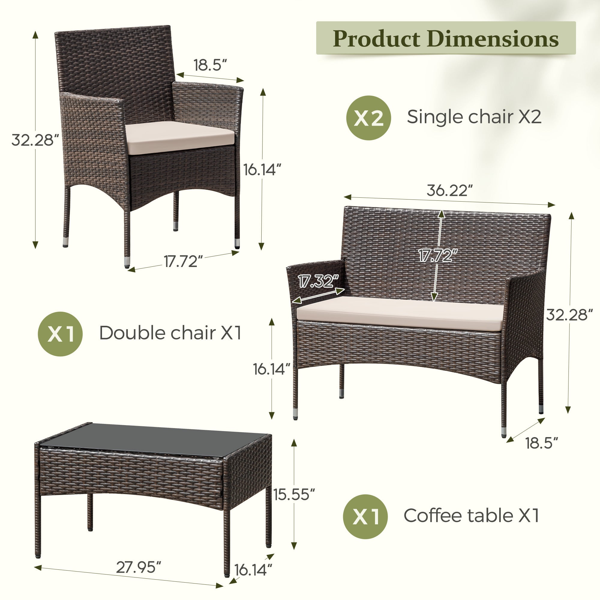 homall-patio-furniture-lounge-set-4tlg-schwarz-rattan image 7