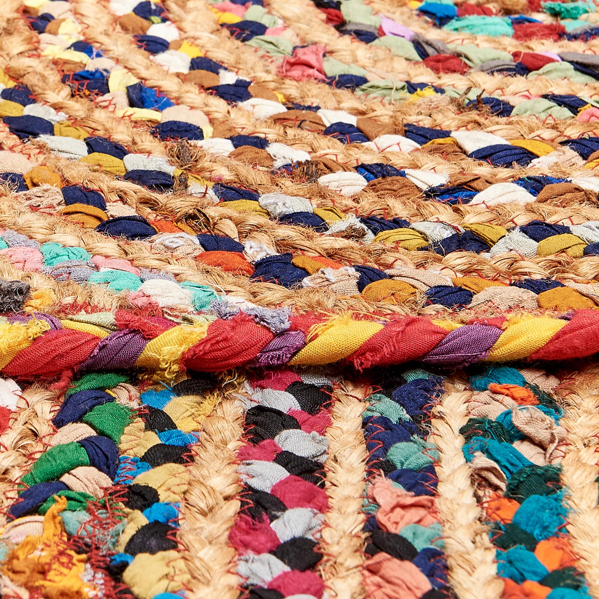 beliani-yenice-runder-teppich-140-patchwork-rot-bunt image 6