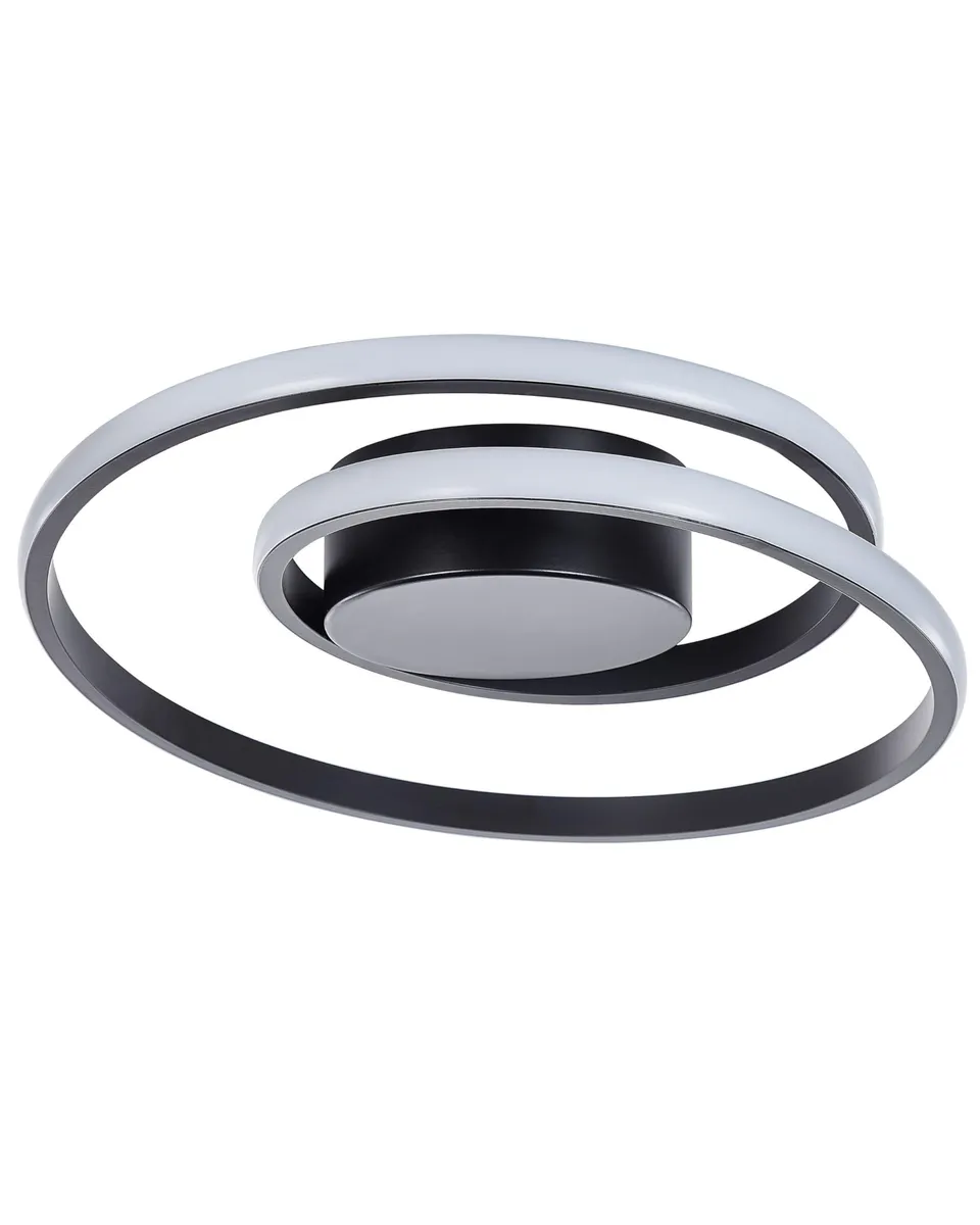 beliani-naryn-deckenleuchte-led-schwarz-spiral-wohnzimmer image 1