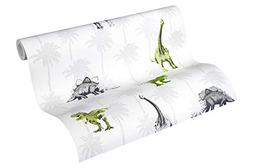 a-s-cr-ation-little-stars-35835-2-vliestapete-dino-grau image 8