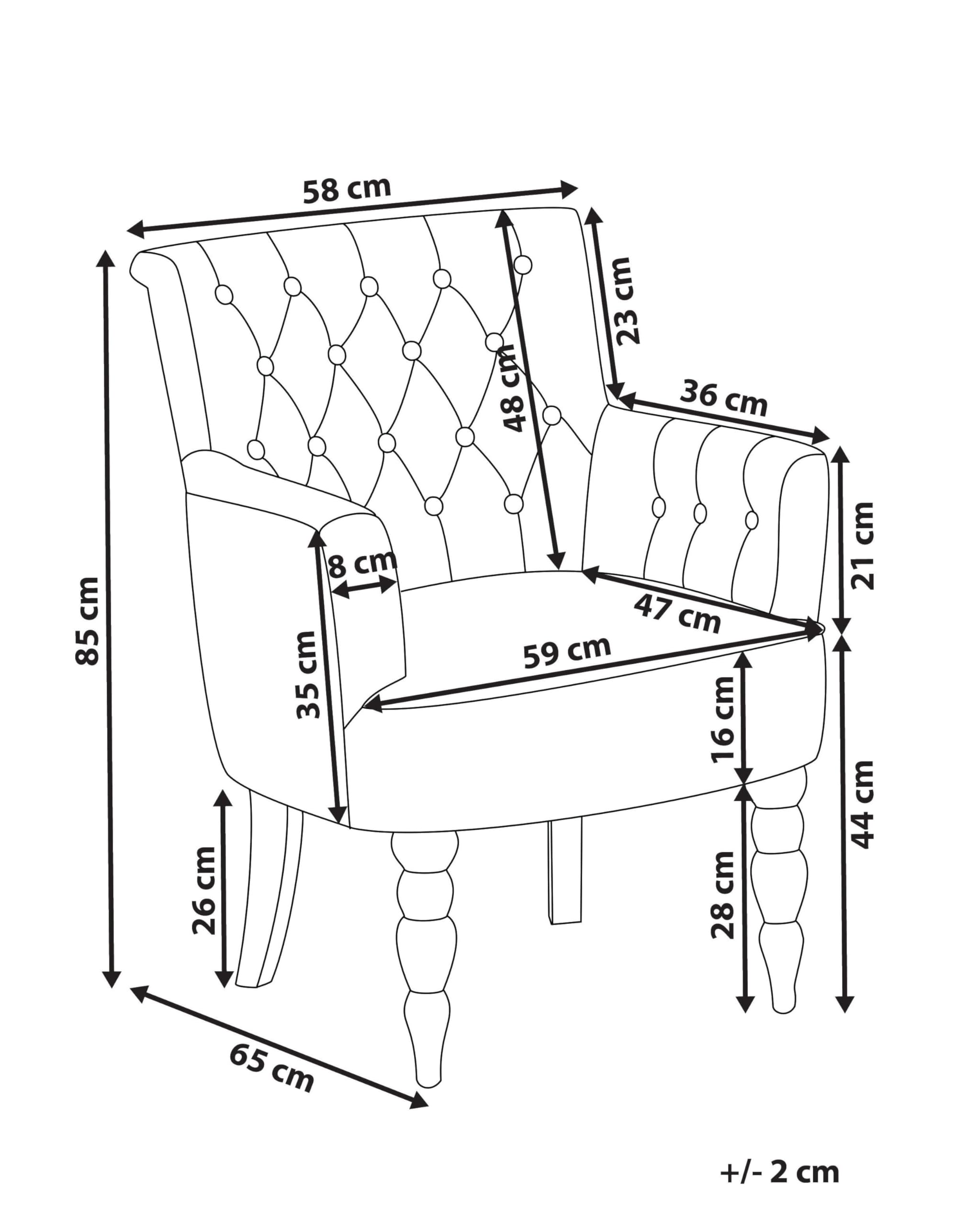 beliani-alesund-sessel-dunkelgrau-stoff-knopfsteppung image 3