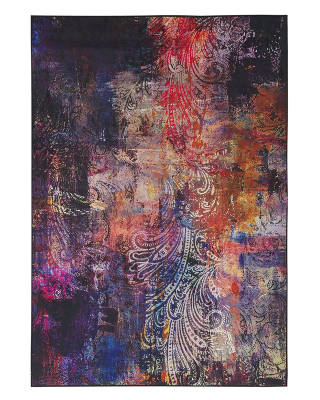 beliani-mardin-teppich-140x200-bunt-kurzflor-abstrakt image 1
