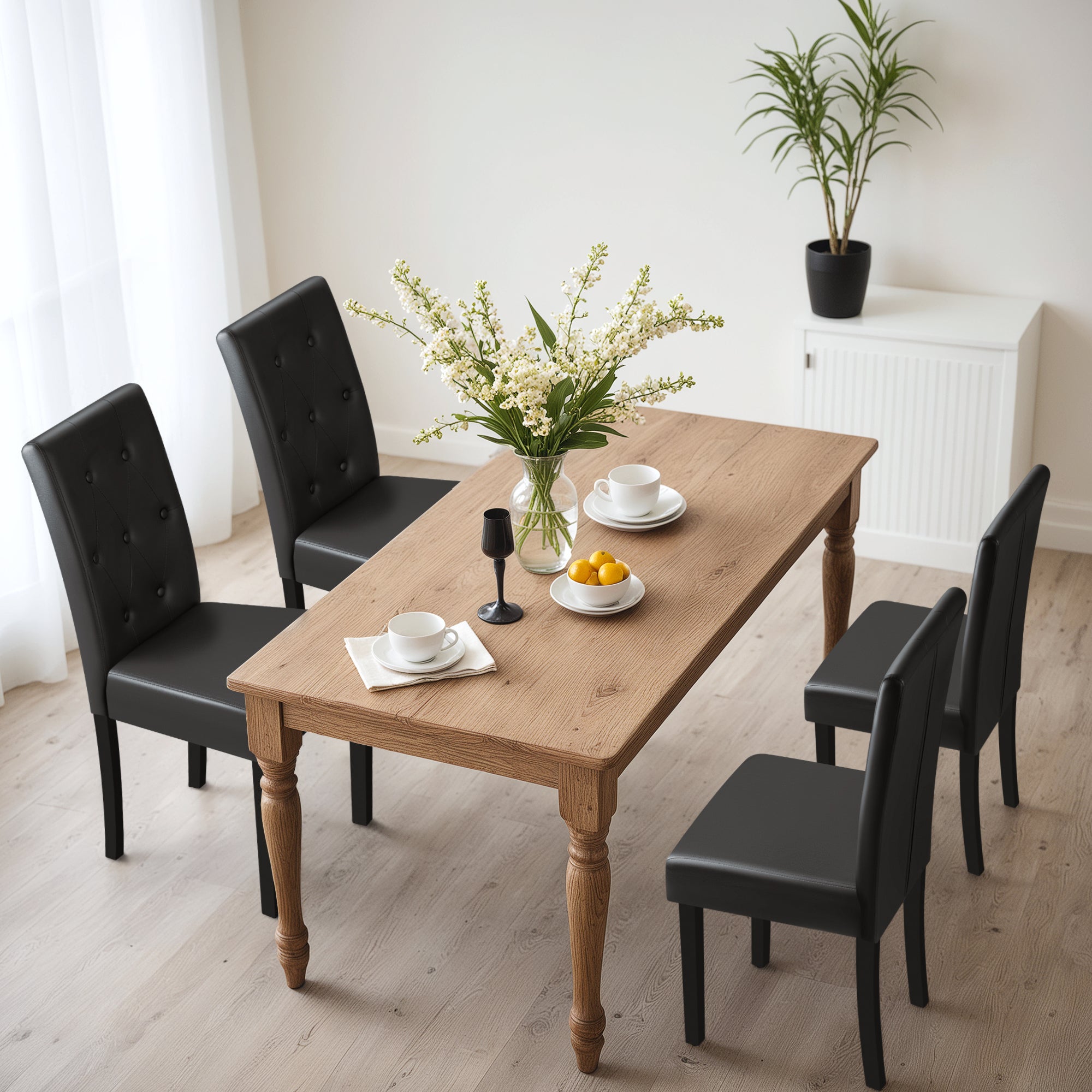 homall-modern-dining-chair-esszimmerstuhl-schwarz-2er-set-leder image 6