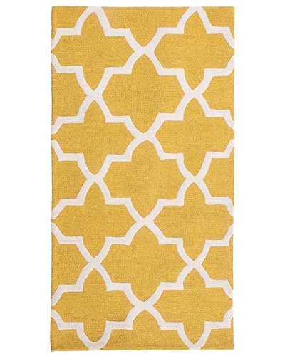 beliani-silvan-teppich-gelb-beige-80x150-cm-wolle image 7