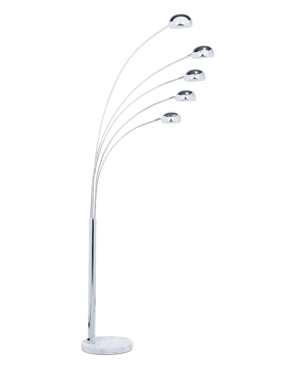 beliani-flinders-stehlampe-5-flammig-silber-metall-212-cm image 1