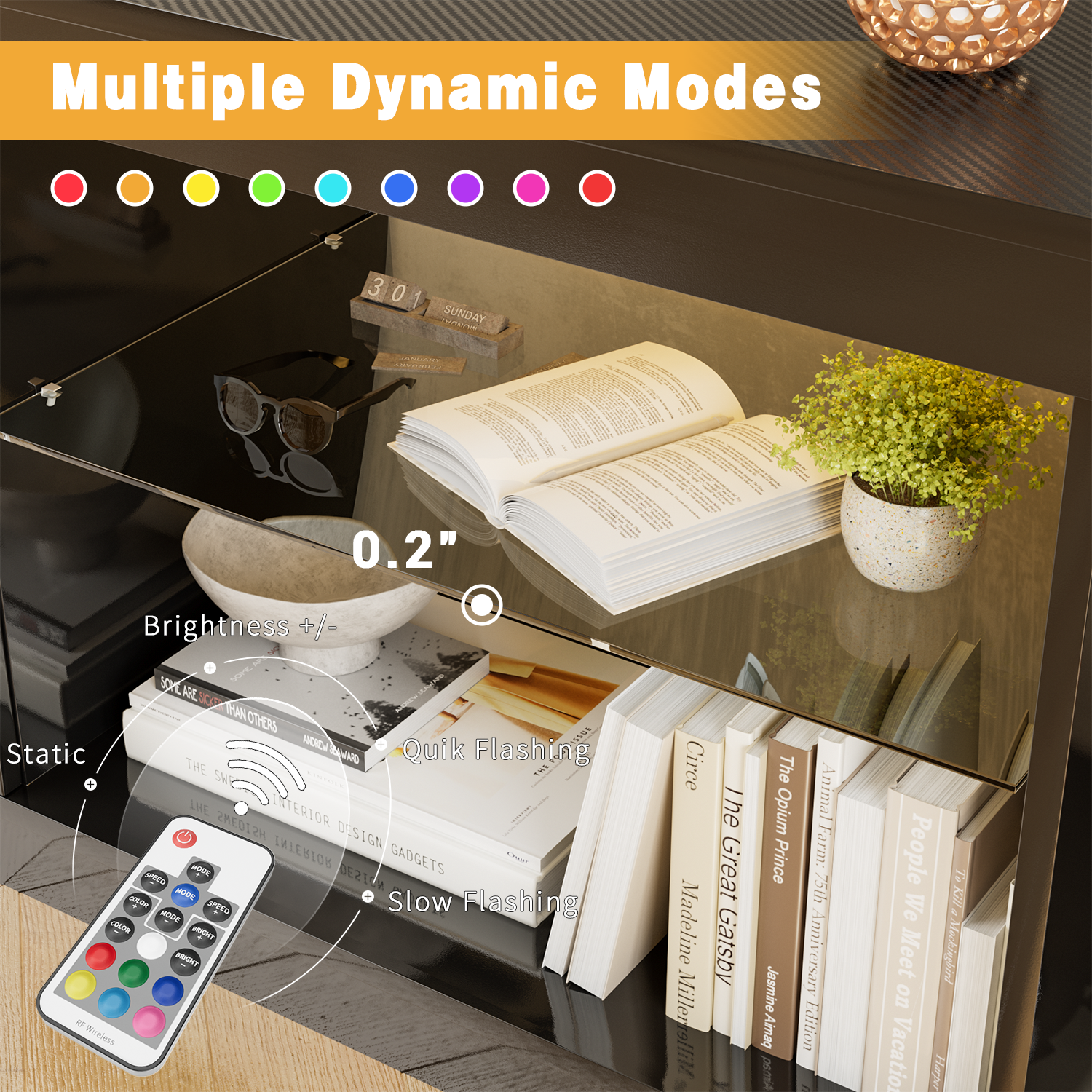 homall-tv-stand-lowboard-schwarz-65-zoll-mit-led-140cm image 3