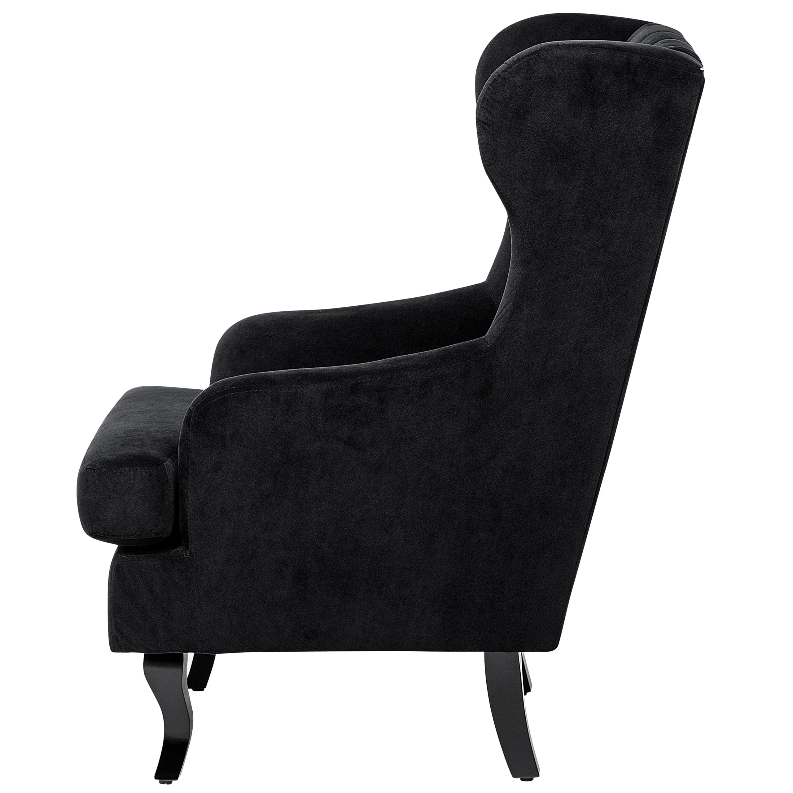 beliani-alta-ohrensessel-samt-schwarz-chesterfield image 5