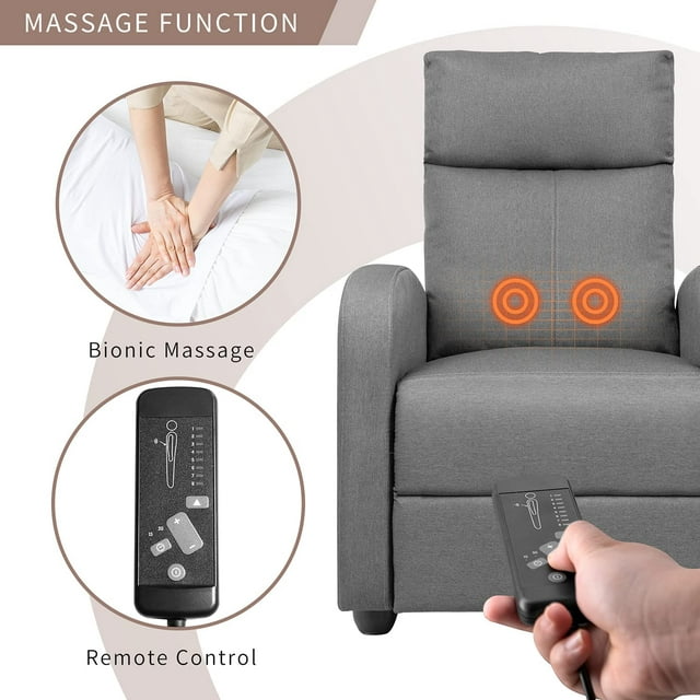 homall-recliner-chair-fernsehsessel-stoff-schwarz-massage image 3