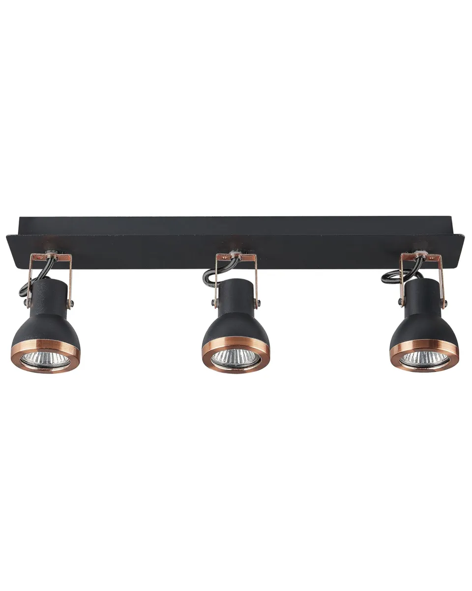 beliani-baro-deckenlampe-3-flammig-schwarz-kupfer-metall image 1