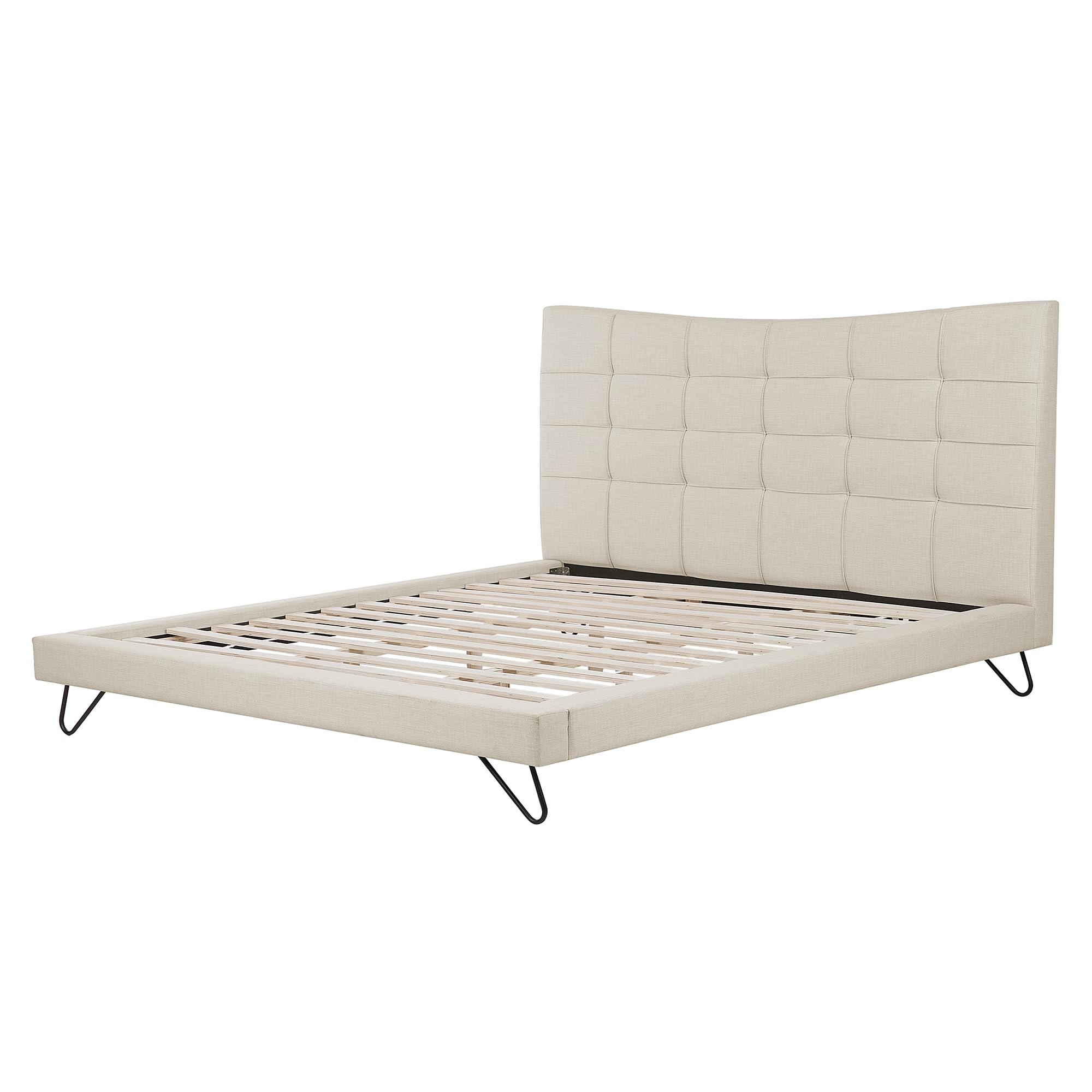 beliani-lannion-polsterbett-160x200-beige-leinenoptik-mit-lattenrost image 5