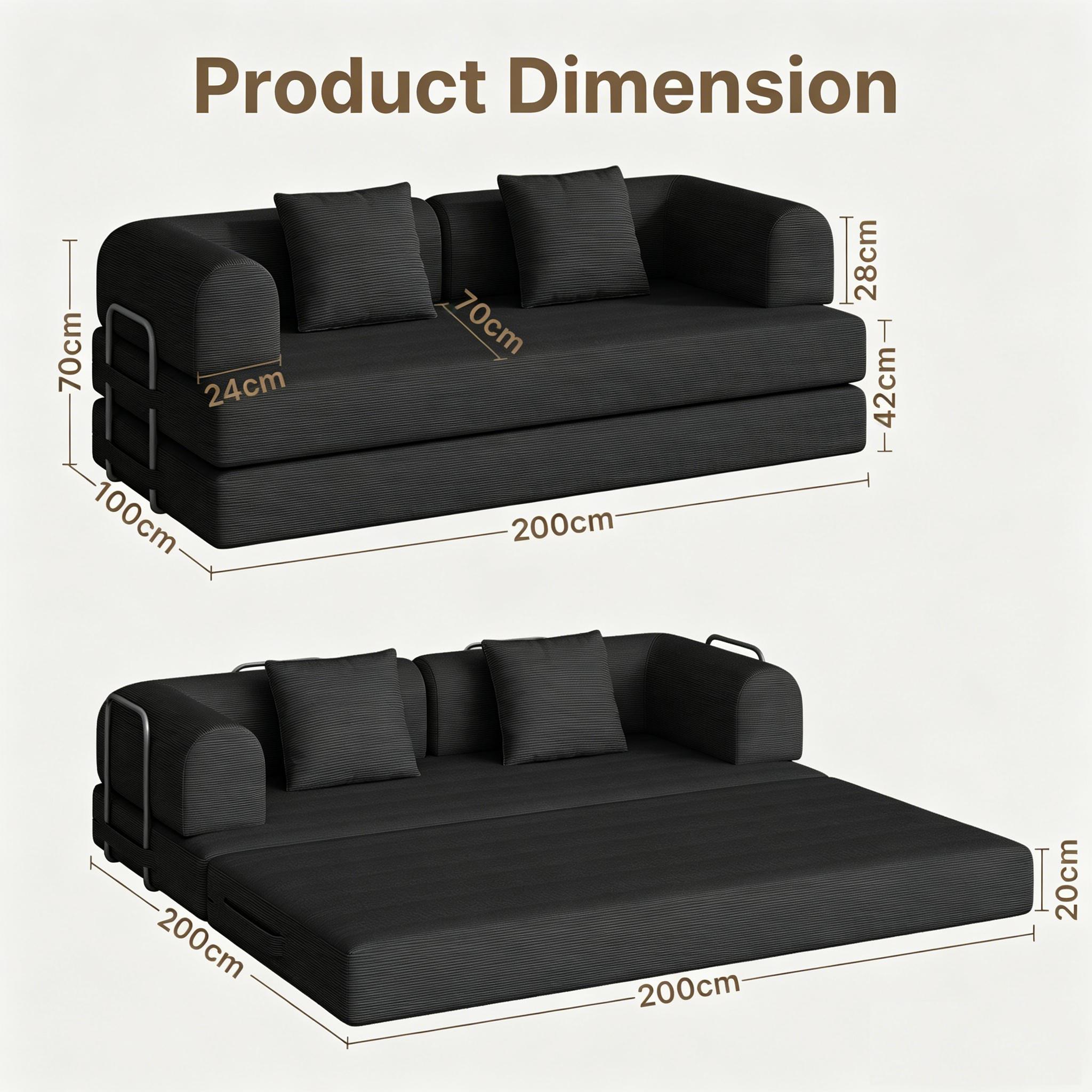 bealife-ar62-schlafsofa-cord-schwarz-200-cm-3-sitzer image 3