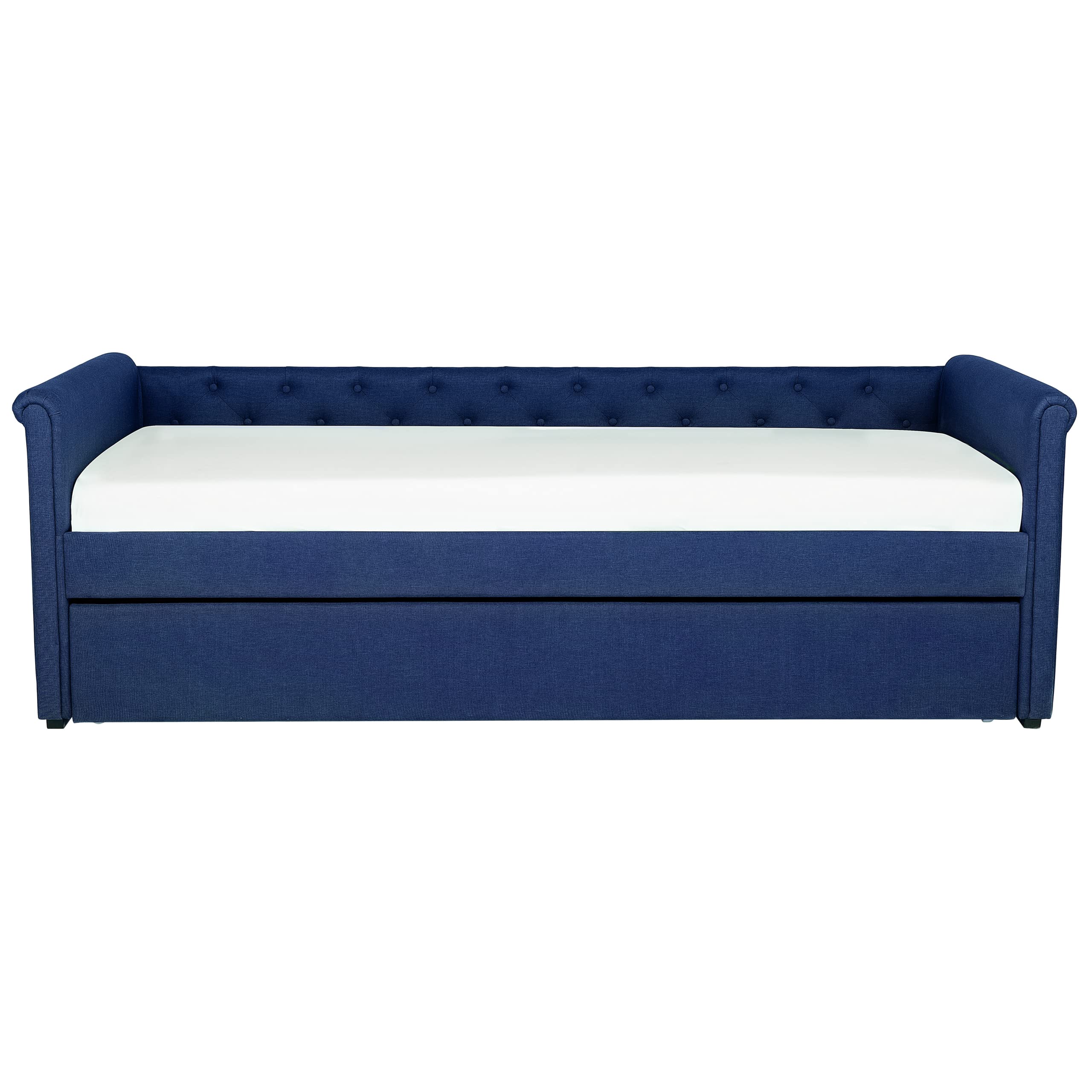 beliani-libourne-tagesbett-90x200-marineblau-ausziehbett-leinenoptik image 5
