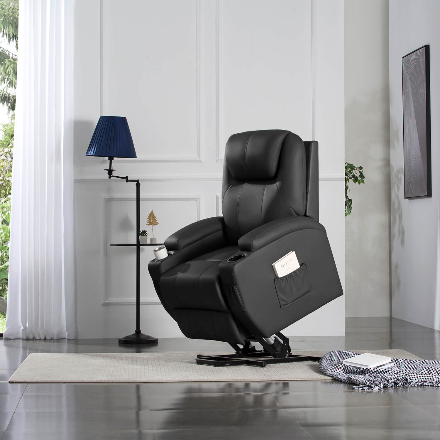 homall-recliner-aufstehsessel-kunstleder-schwarz-massage-heizung image 3