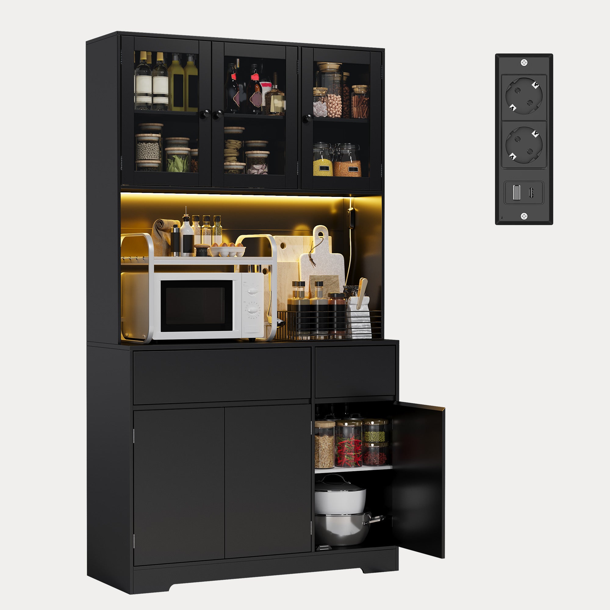 bealife-ap120-k-chenschrank-vitrine-led-wei-ladestation image 2