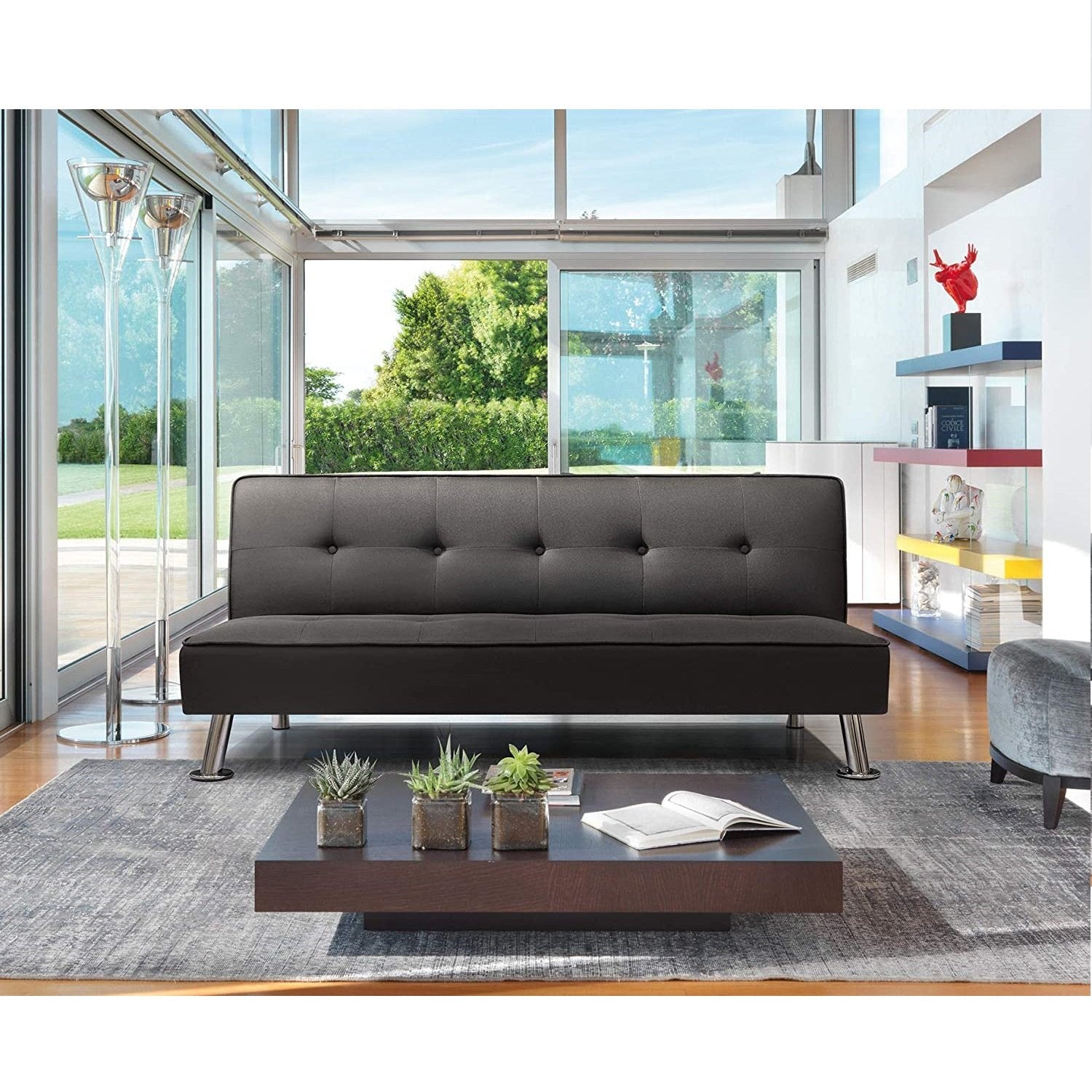 homall-recliner-chair-schlafsofa-leinen-grau-mit-schlaffunktion image 8