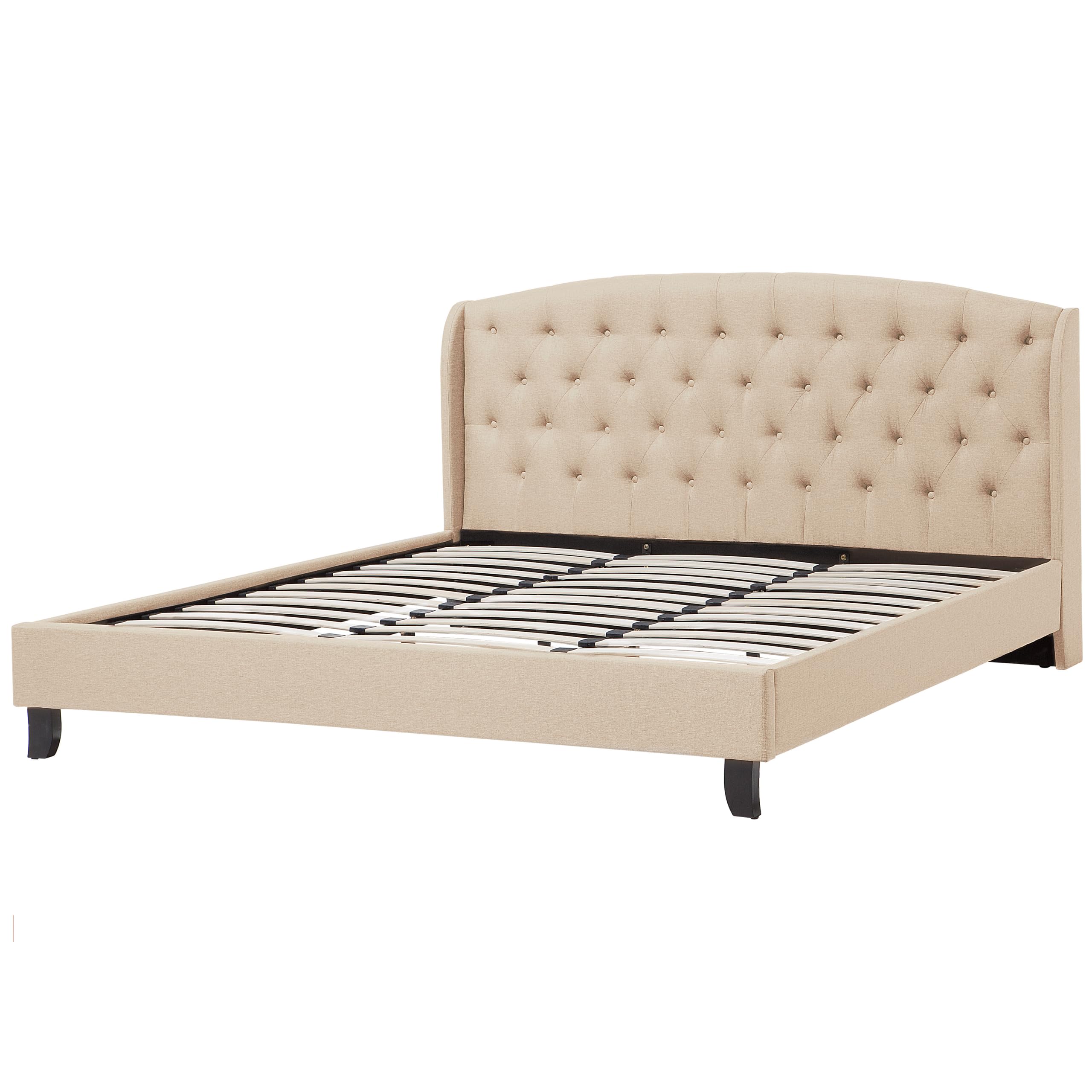 beliani-bordeaux-polsterbett-180x200-beige-leinenoptik image 6