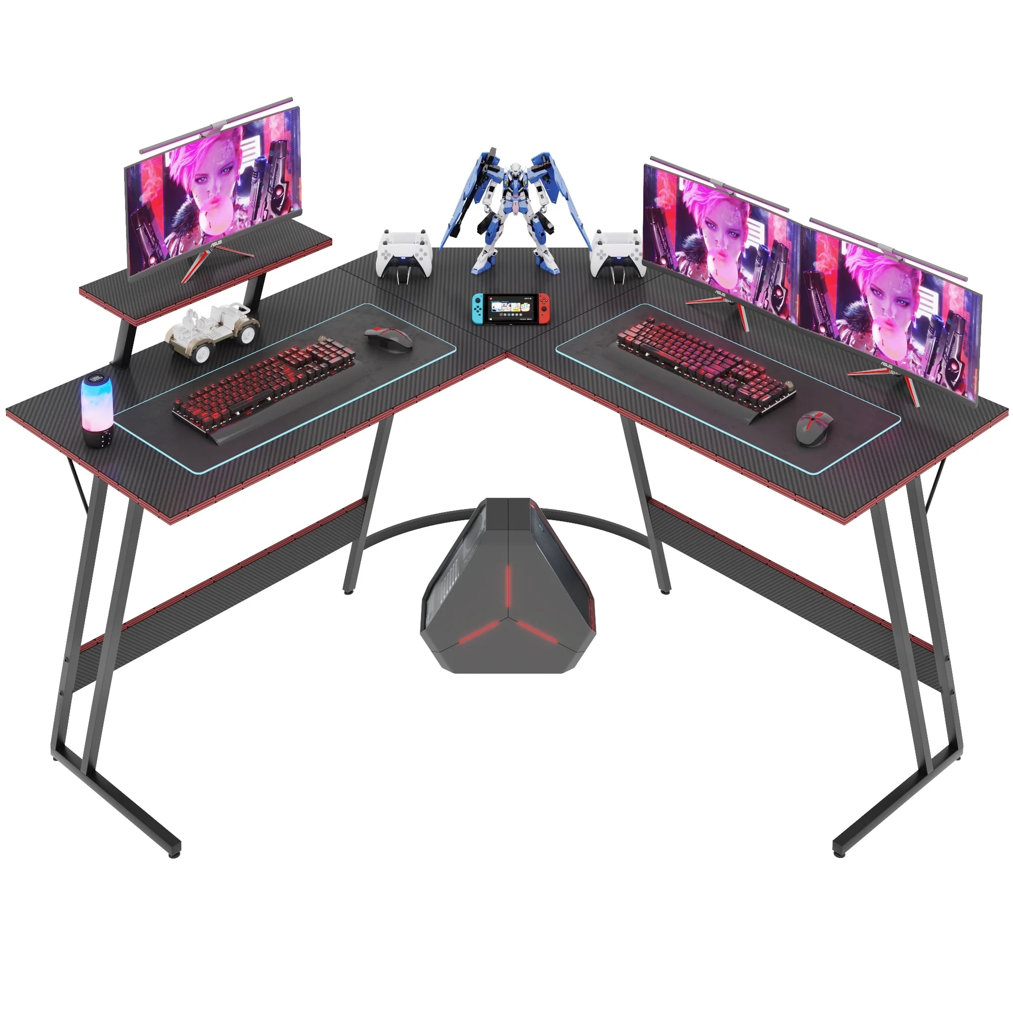 homall-gaming-desk-eckschreibtisch-l-form-pink-mit-monitorst-nder image 4